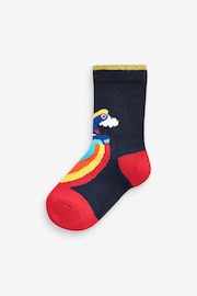 Rainbow Stripe Transport Cotton Rich Socks 7 Pack - Image 5 of 8