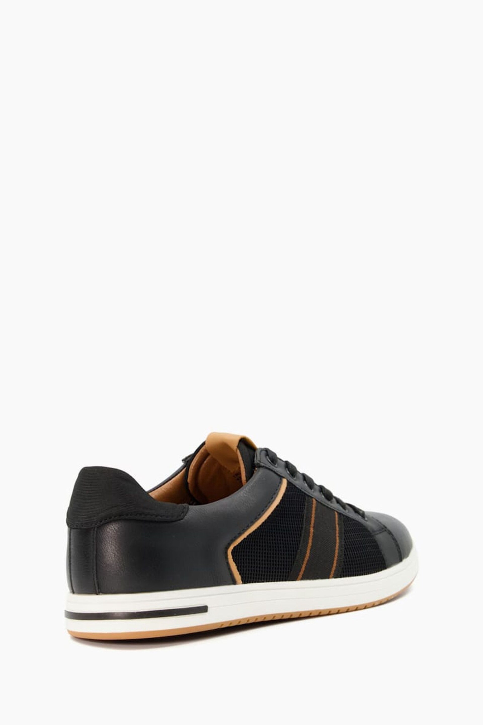 Dune London Black True Stripe Panel Trainers - Image 4 of 7