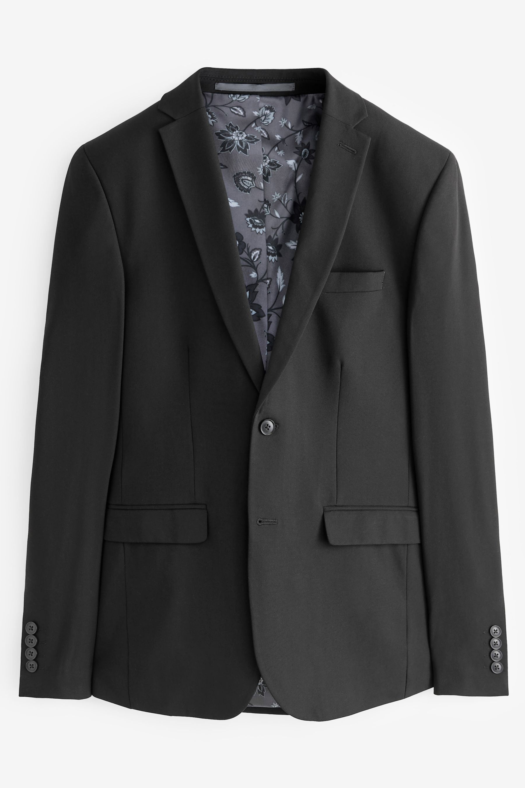Buy Black Skinny Fit Motionflex Stretch Suit Jacket from Next Oman