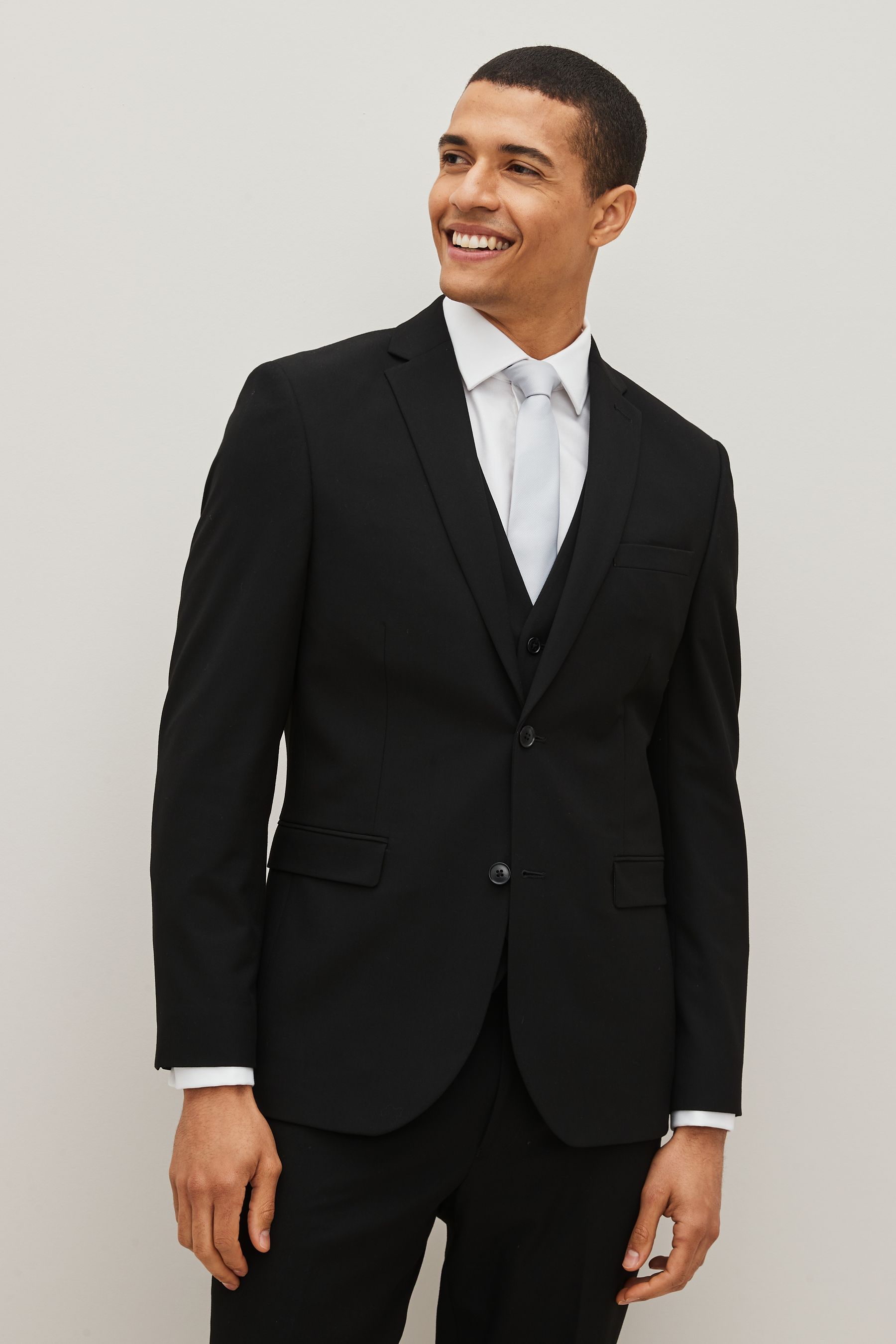 Buy Black Slim Fit Motionflex Stretch Suit Jacket from Next Canada