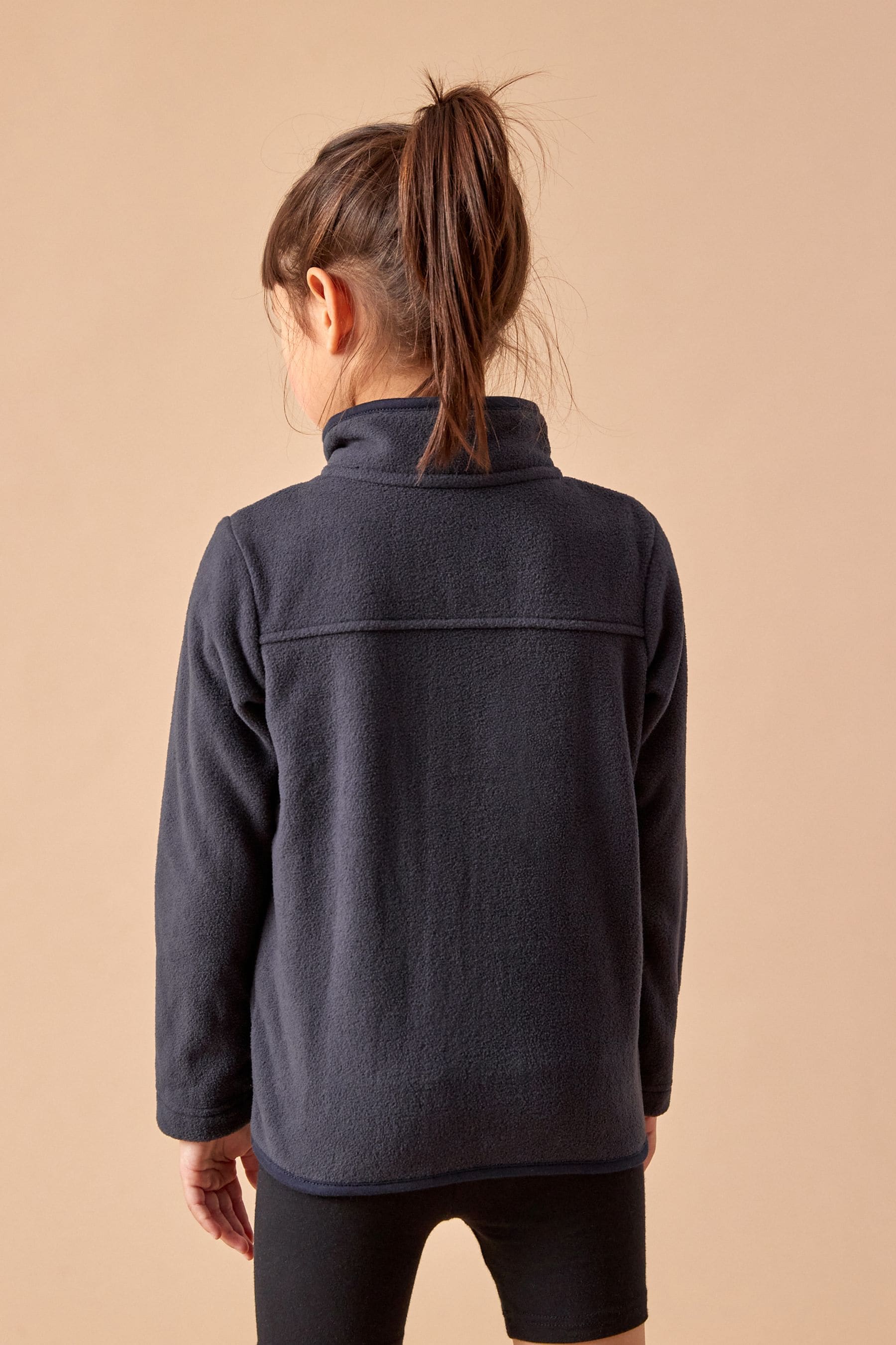 Navy zip up fleece clearance