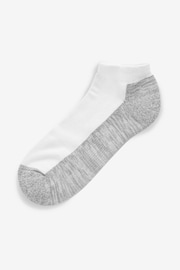 White/Grey 10 Pack Cushioned Trainers Socks - Image 4 of 6