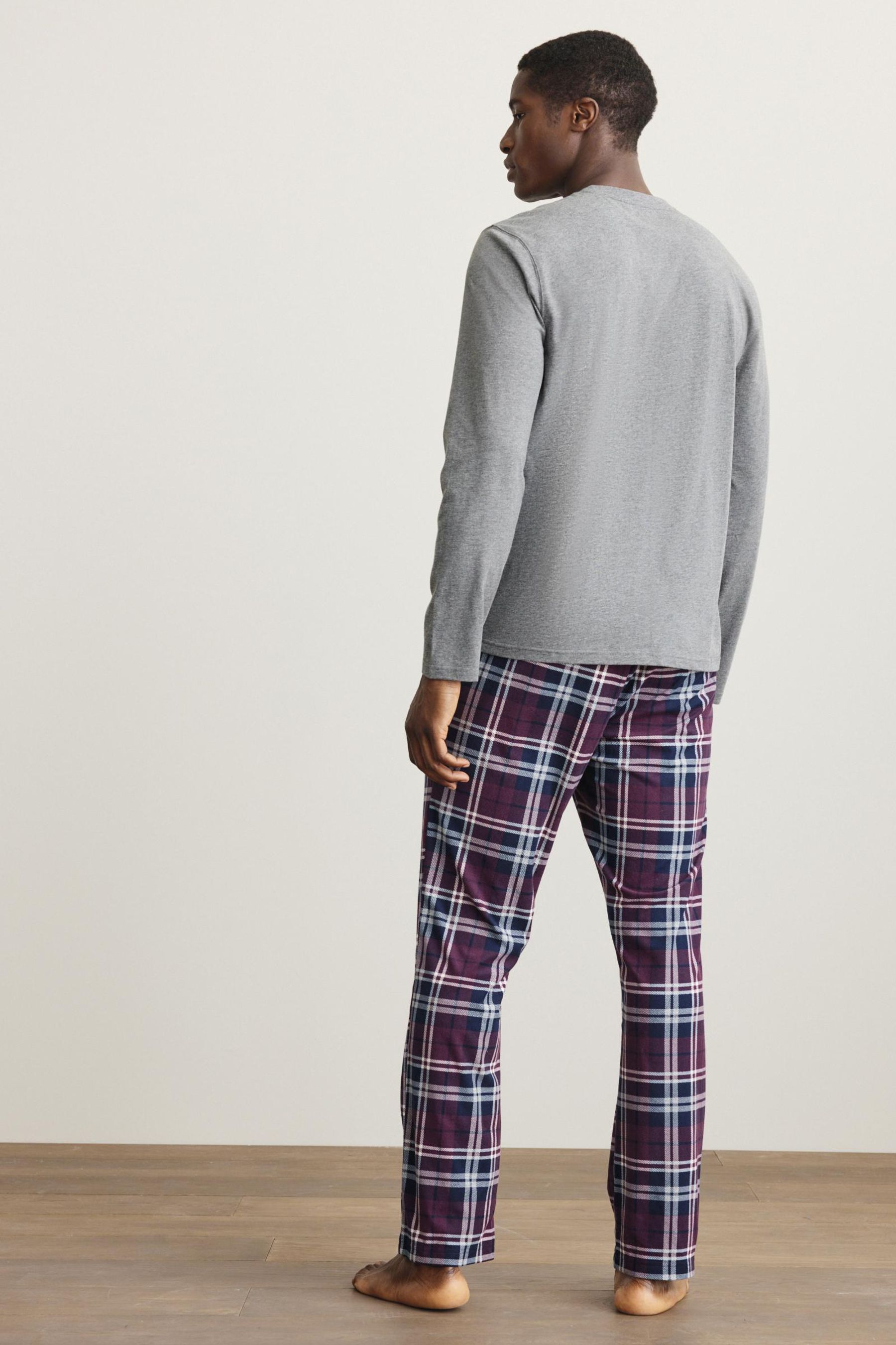 Buy Grey Personalised Pyjama Loungewear Set from Next United Arab Emirates