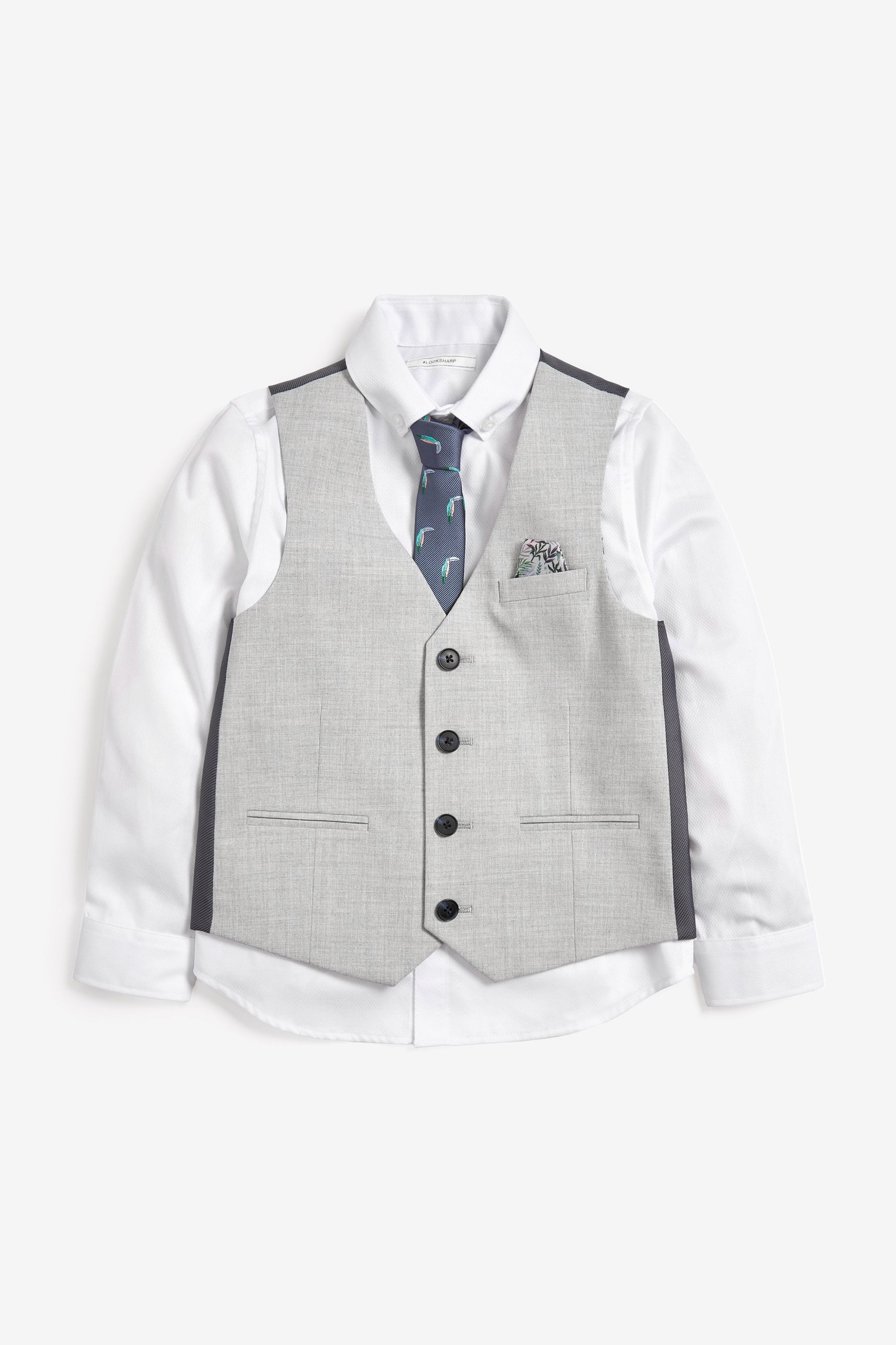 White shirt grey waistcoat hotsell