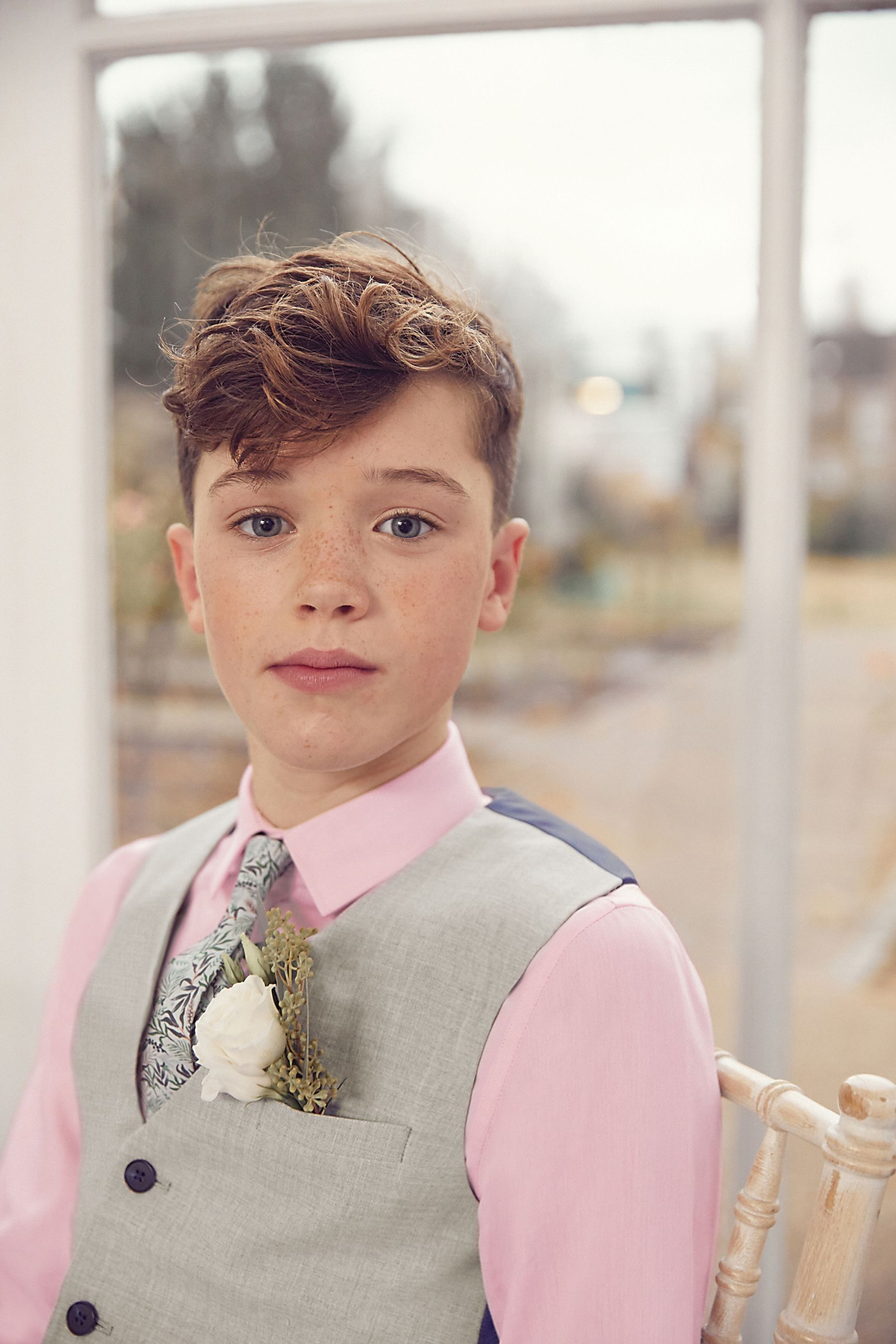 Grey and pink waistcoat shop