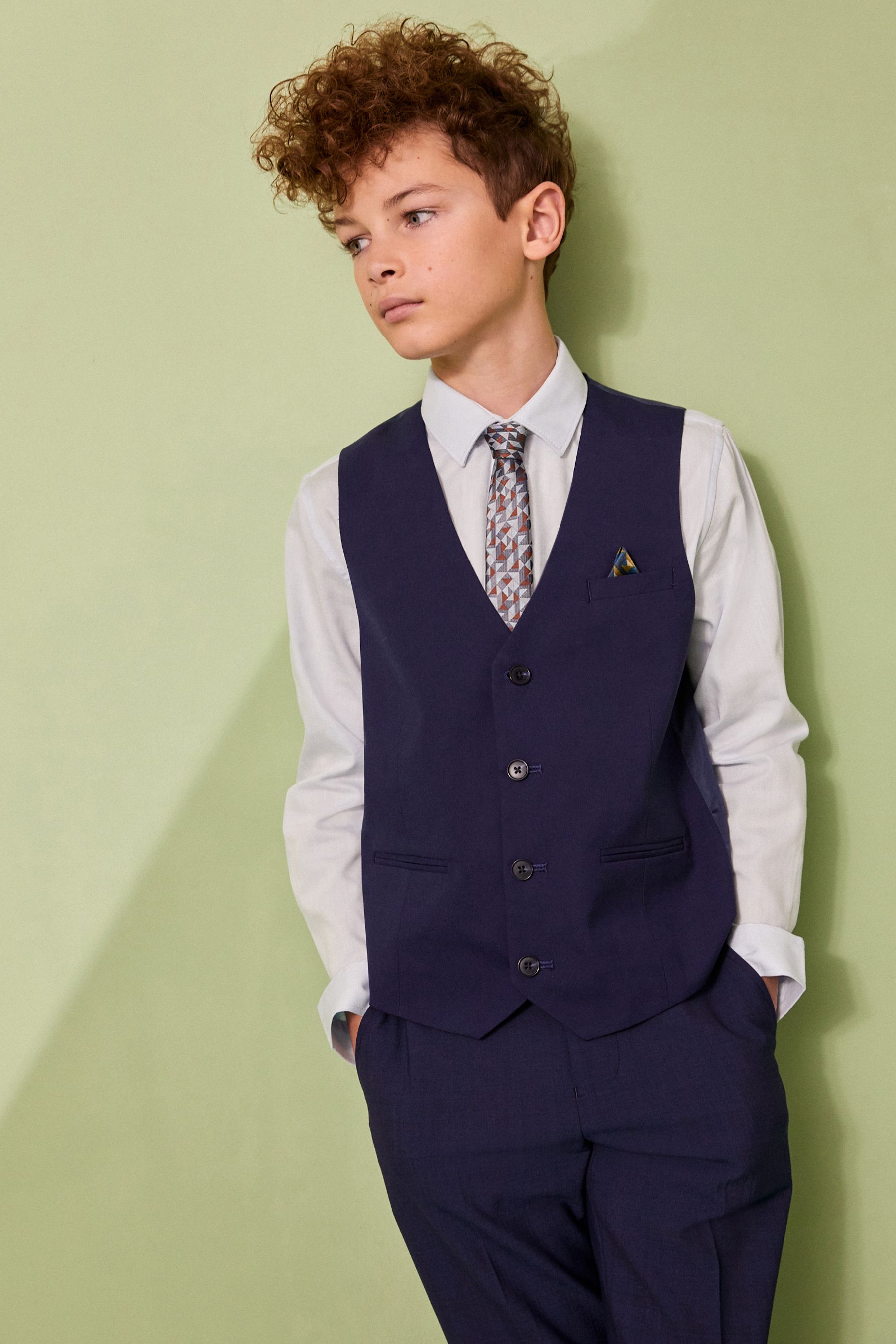 Next waistcoat blue shop