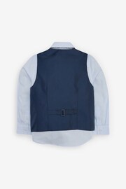 Navy Blue Waistcoat, Blue Shirt & Tie Set Waistcoat (12mths-16yrs) - Image 5 of 6