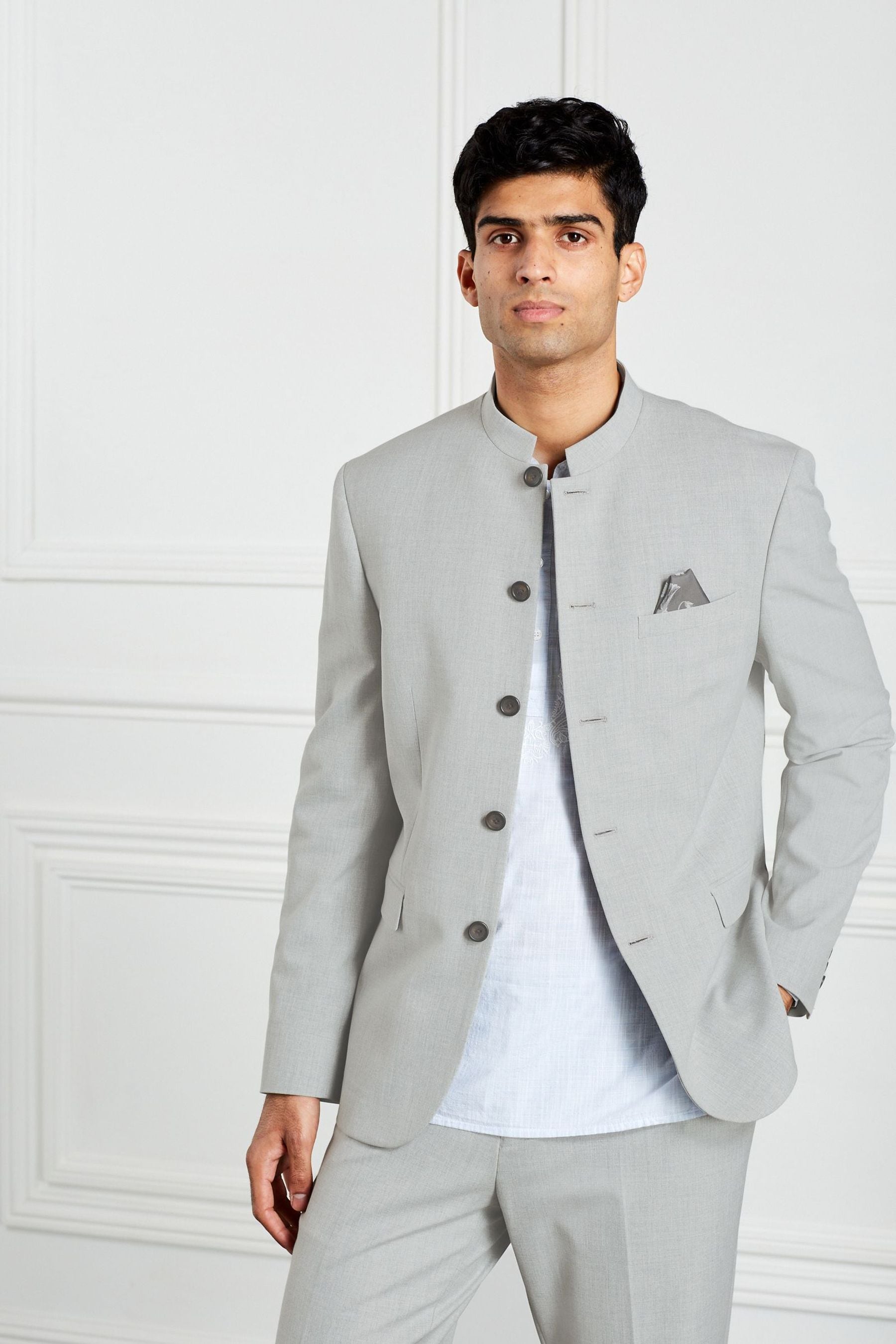 Nehru collar blazer sale