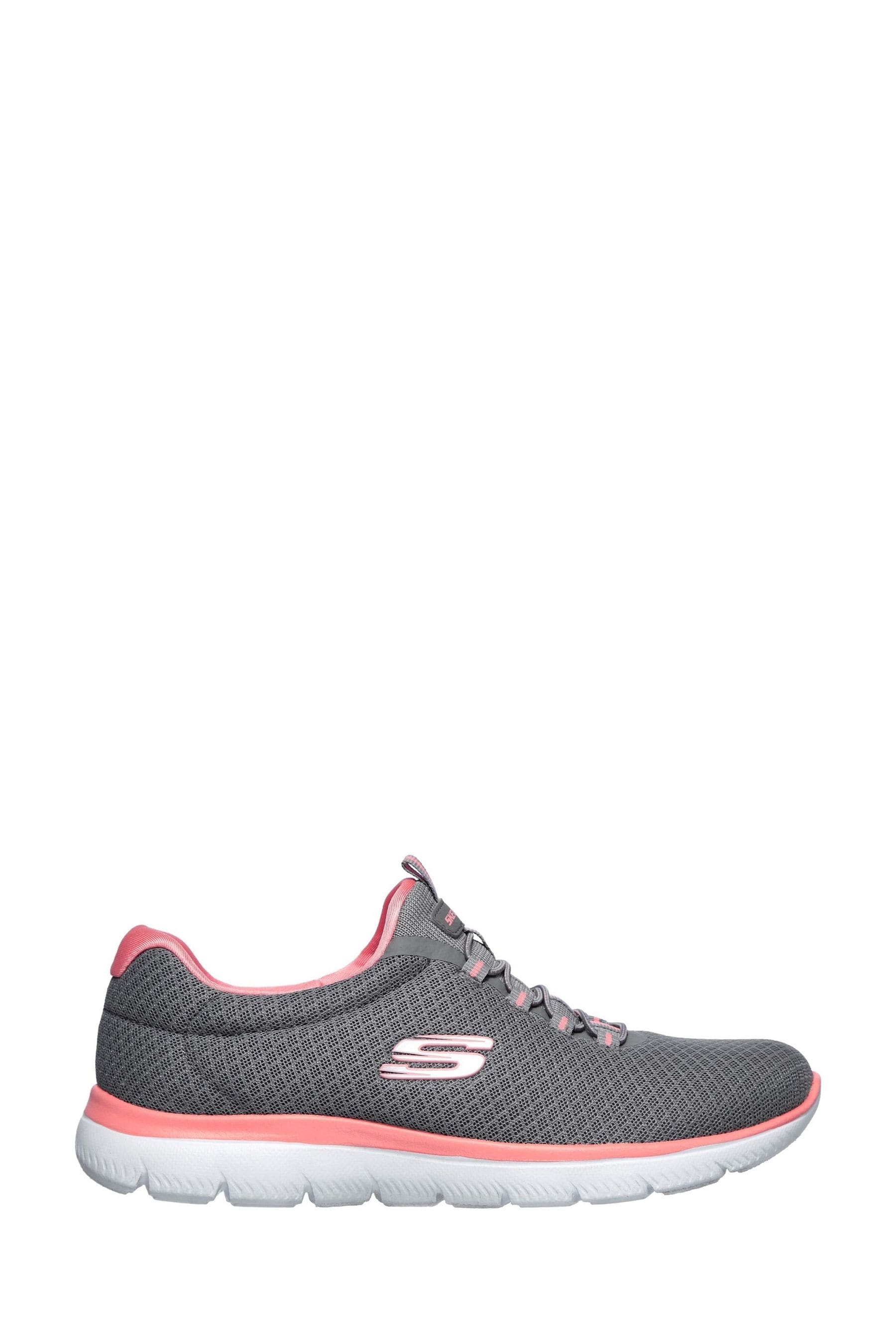 Buy Skechers Light Grey Womens Summits Slip On Sports Trainers from the Next UK online shop