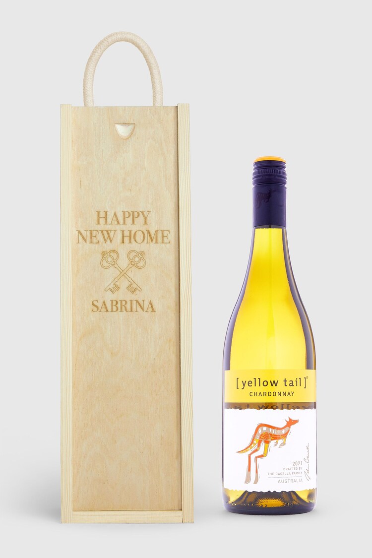 Personalised New Home Gift Box With White Wine by Gifted Drinks - Image 1 of 4