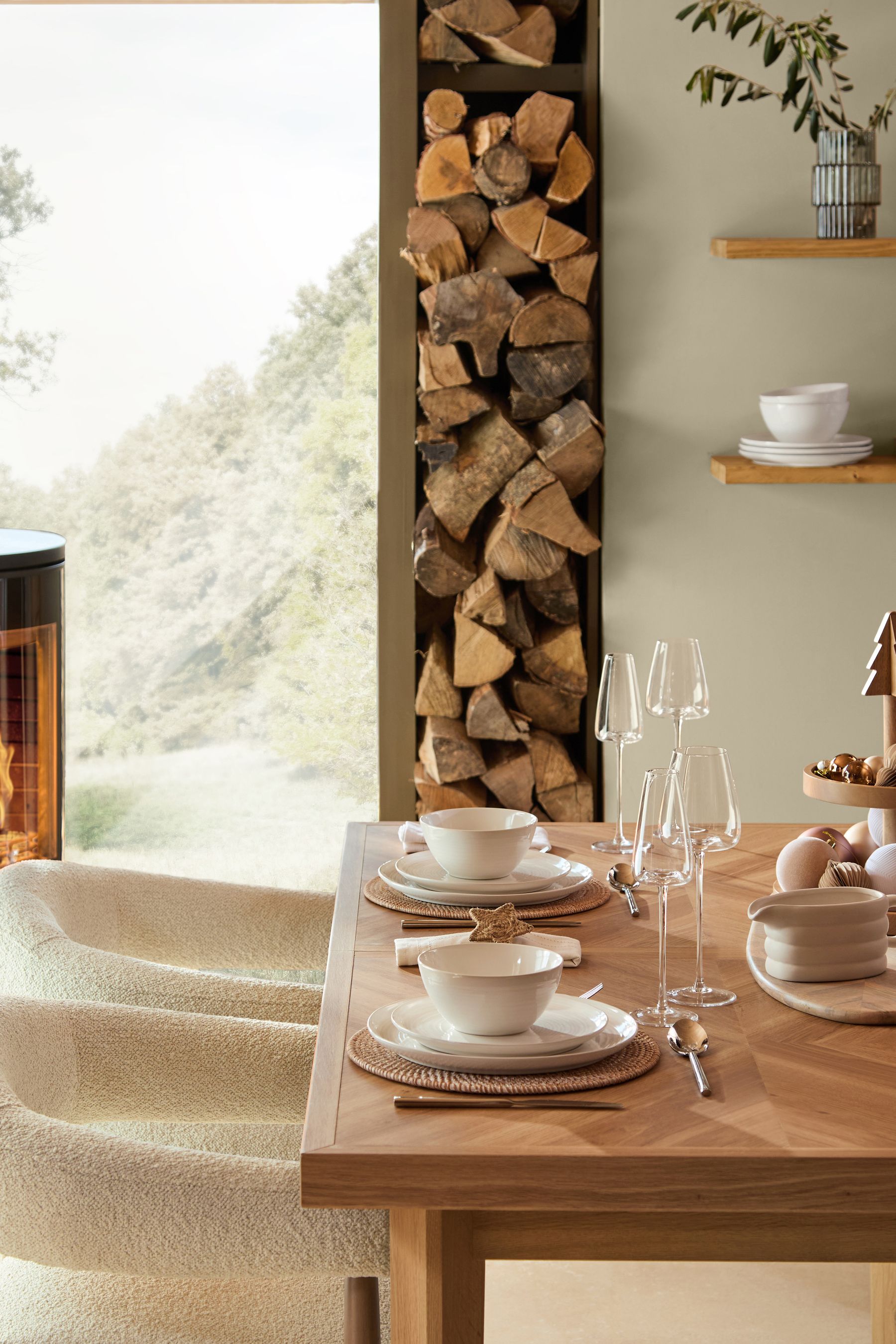 Buy White Kya Dinnerware 12 Piece Dinner Set from Next Luxembourg
