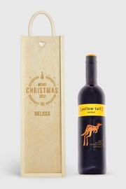 Personalised Merry Christmas Gift Box with Red Wine by Gifted Drinks - Image 1 of 4