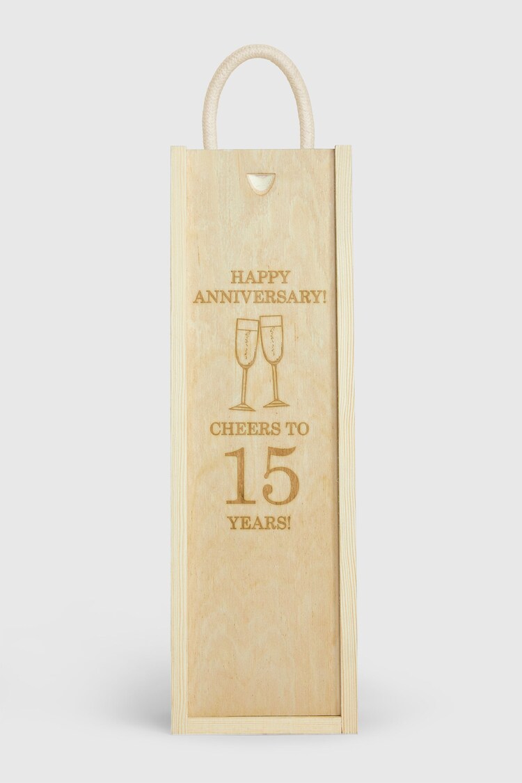 Personalised Happy Anniversary Gift Box with White Wine by Gifted Drinks - Image 2 of 4