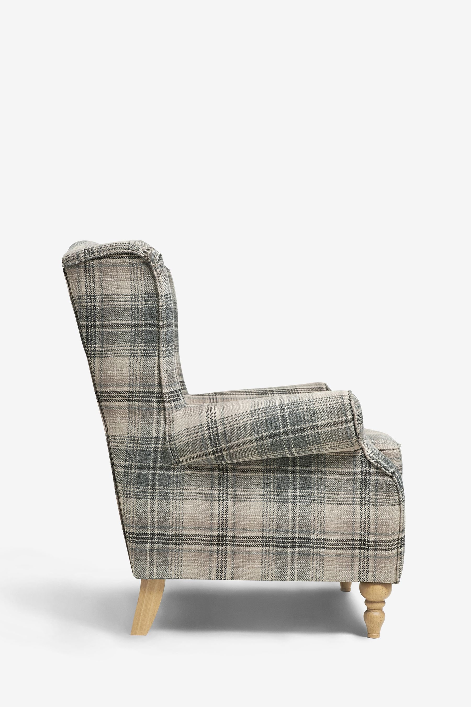 Buy Versatile Check Nevis Grey Sherlock Highback Armchair from the Next UK online shop