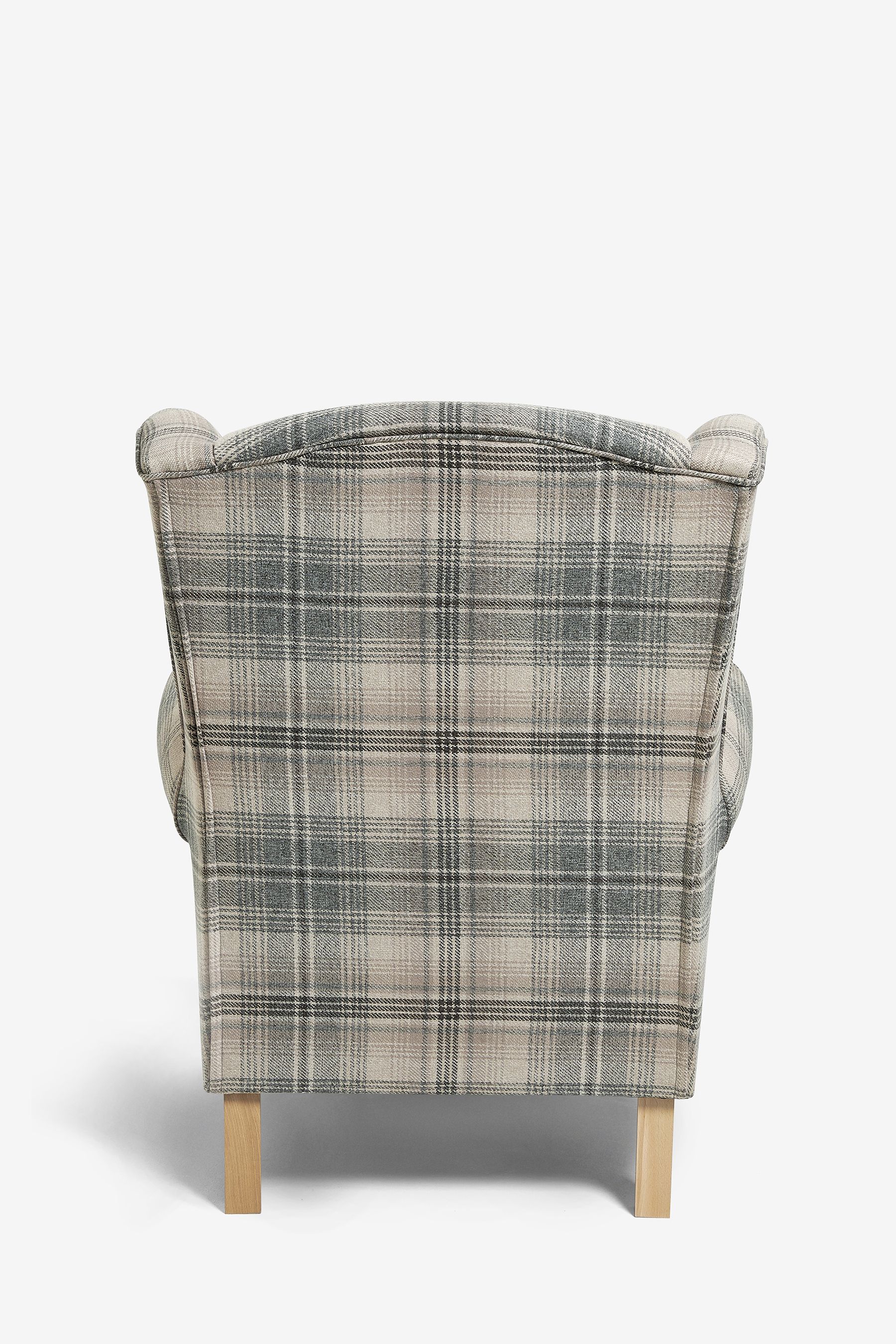 Buy Versatile Check Nevis Grey Sherlock Highback Armchair from the Next UK online shop