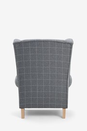 Tweedy Check Lawson Mid Grey Grande Sherlock Highback Armchair - Image 7 of 8