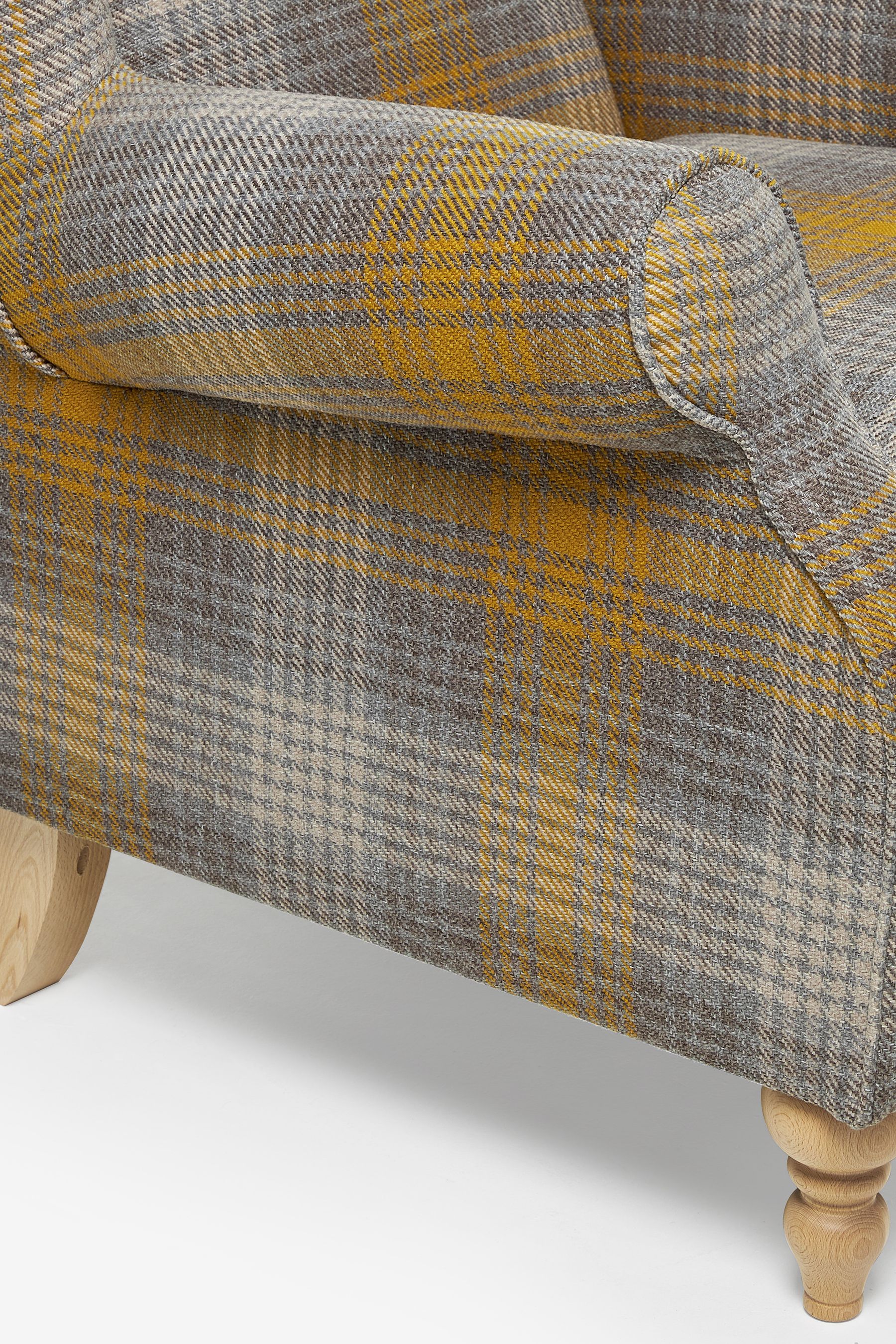 Yellow check chair clearance