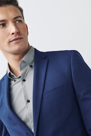 Bright Blue Slim Fit Motionflex Stretch Suit: Jacket - Image 3 of 9