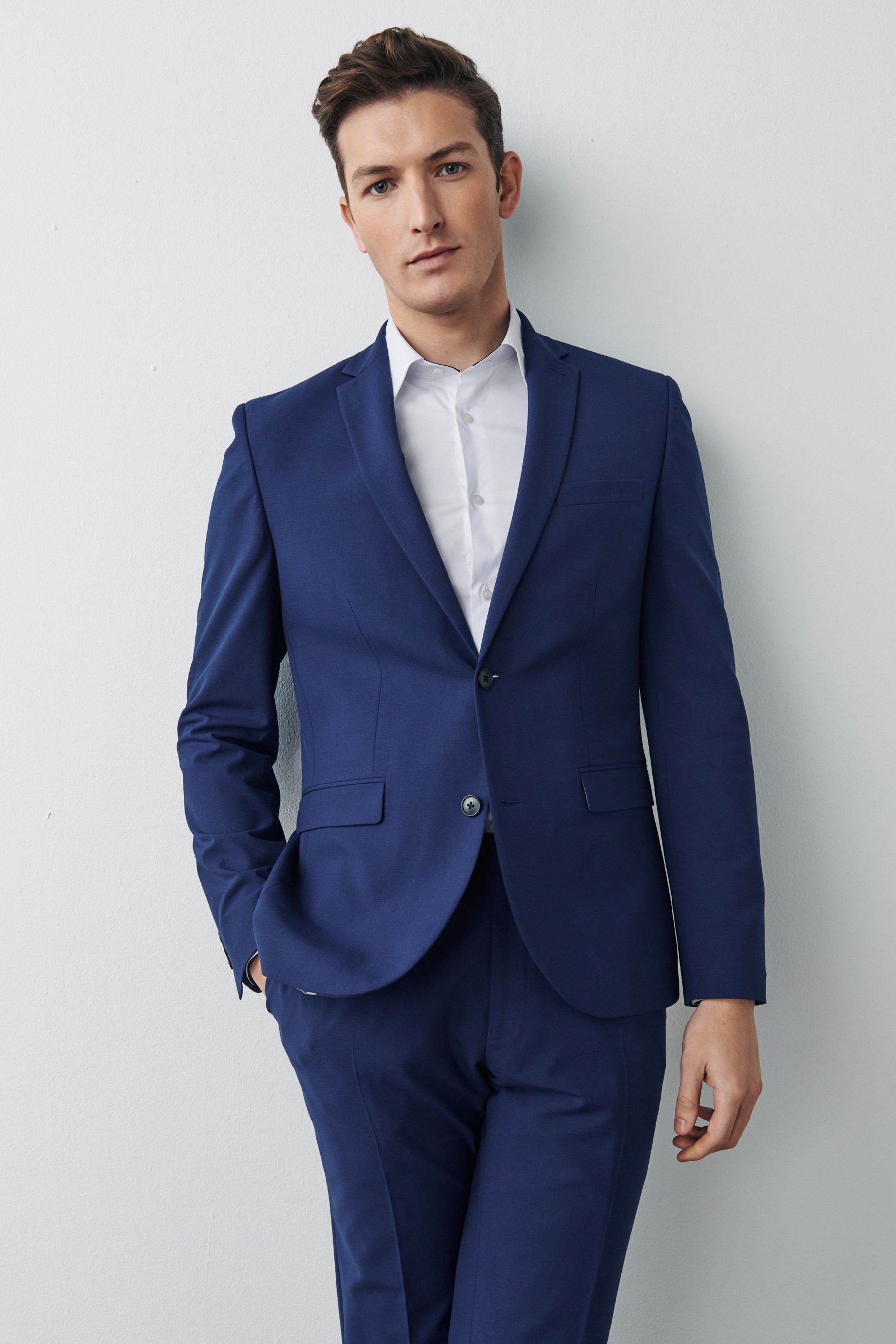 Buy Bright Blue Skinny Fit Motionflex Stretch Suit Jacket from the Next UK online shop