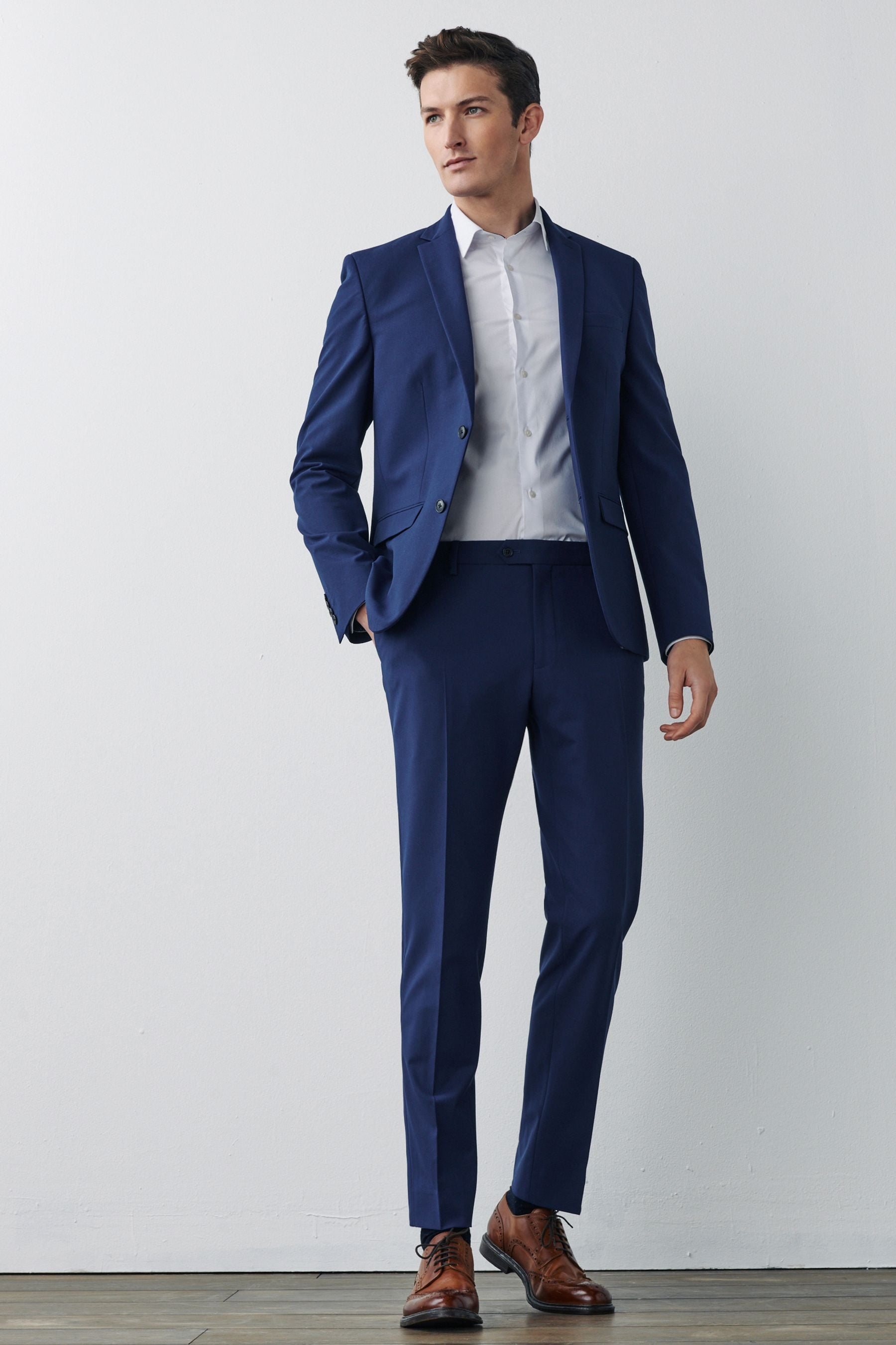 Buy Bright Blue Skinny Fit Motionflex Stretch Suit Jacket from the Next UK online shop
