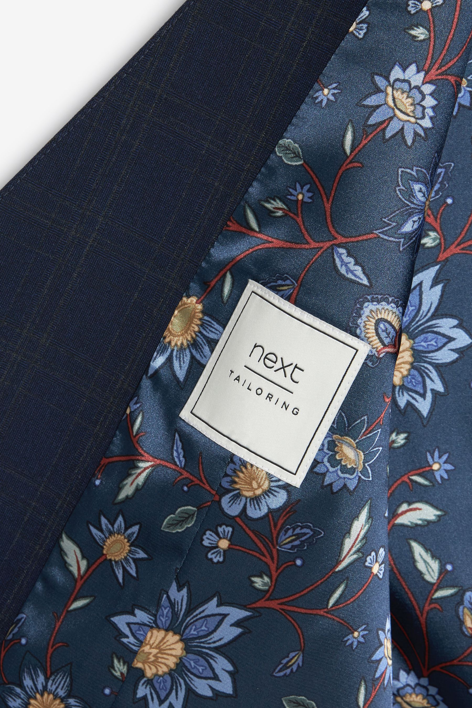 Buy Navy Blue Motion Flex Stretch Check Suit Waistcoat from Next Luxembourg