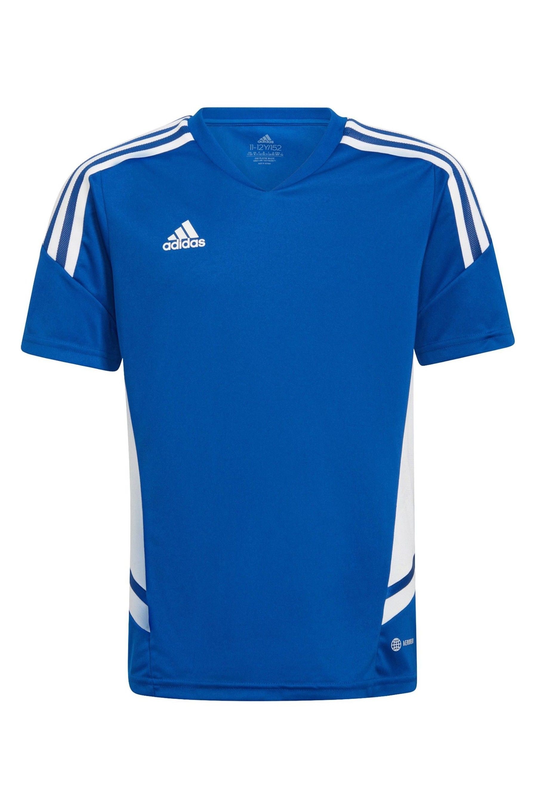 Buy adidas Blue Condivo 22 Junior Jersey T Shirt from Next Luxembourg
