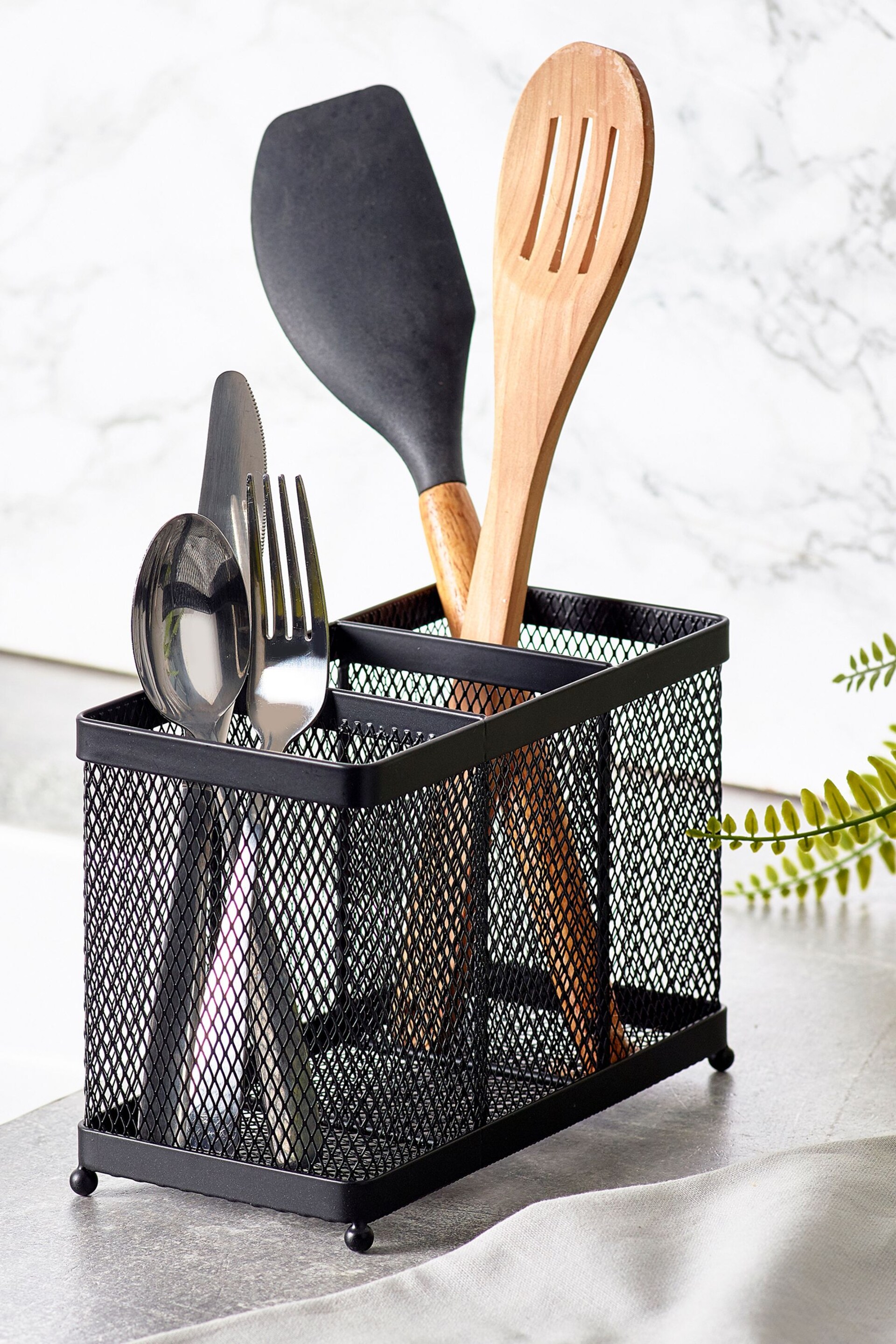 Black Bronx Mesh Cutlery Drainer - Image 1 of 3