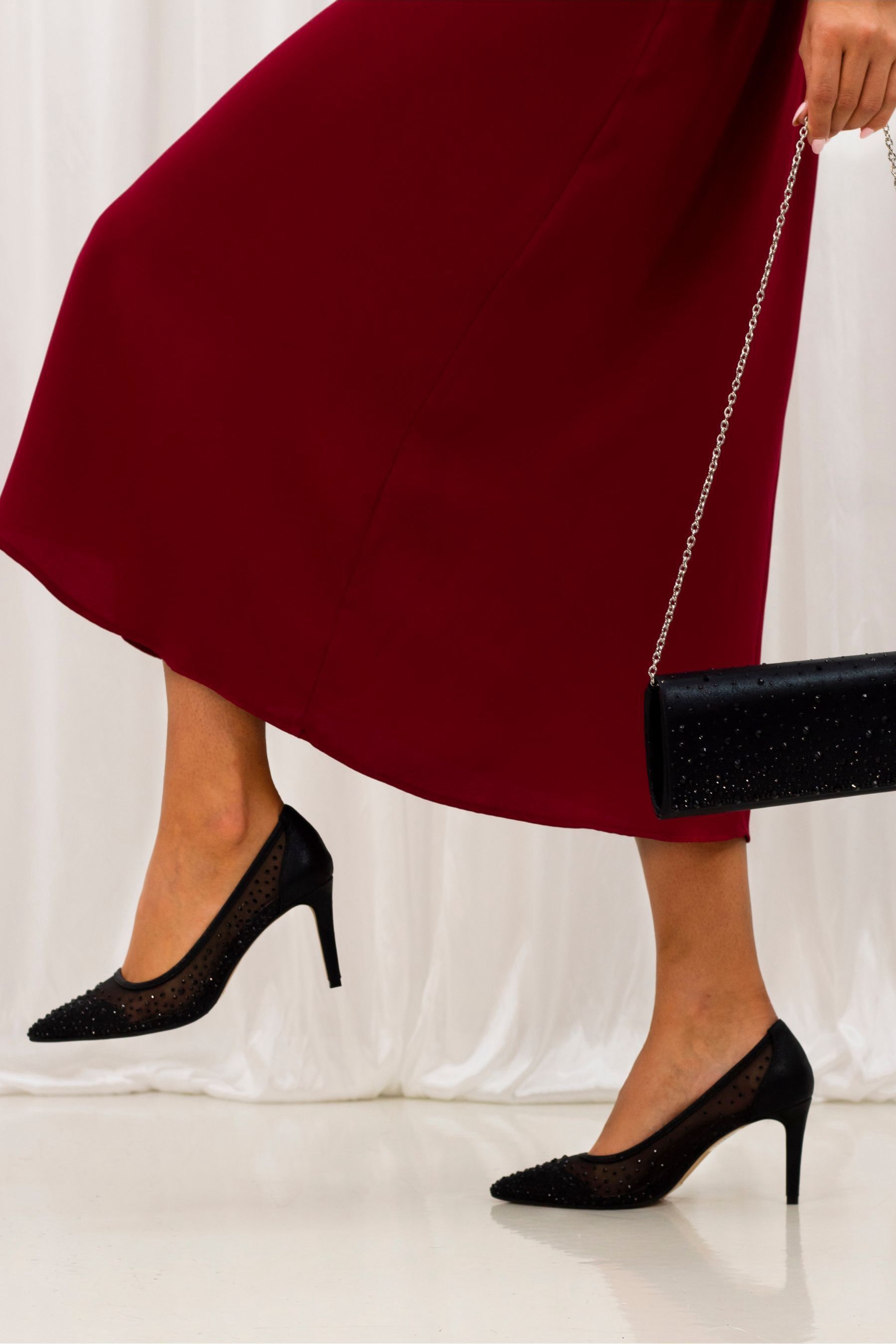 Black mesh court shoes discount