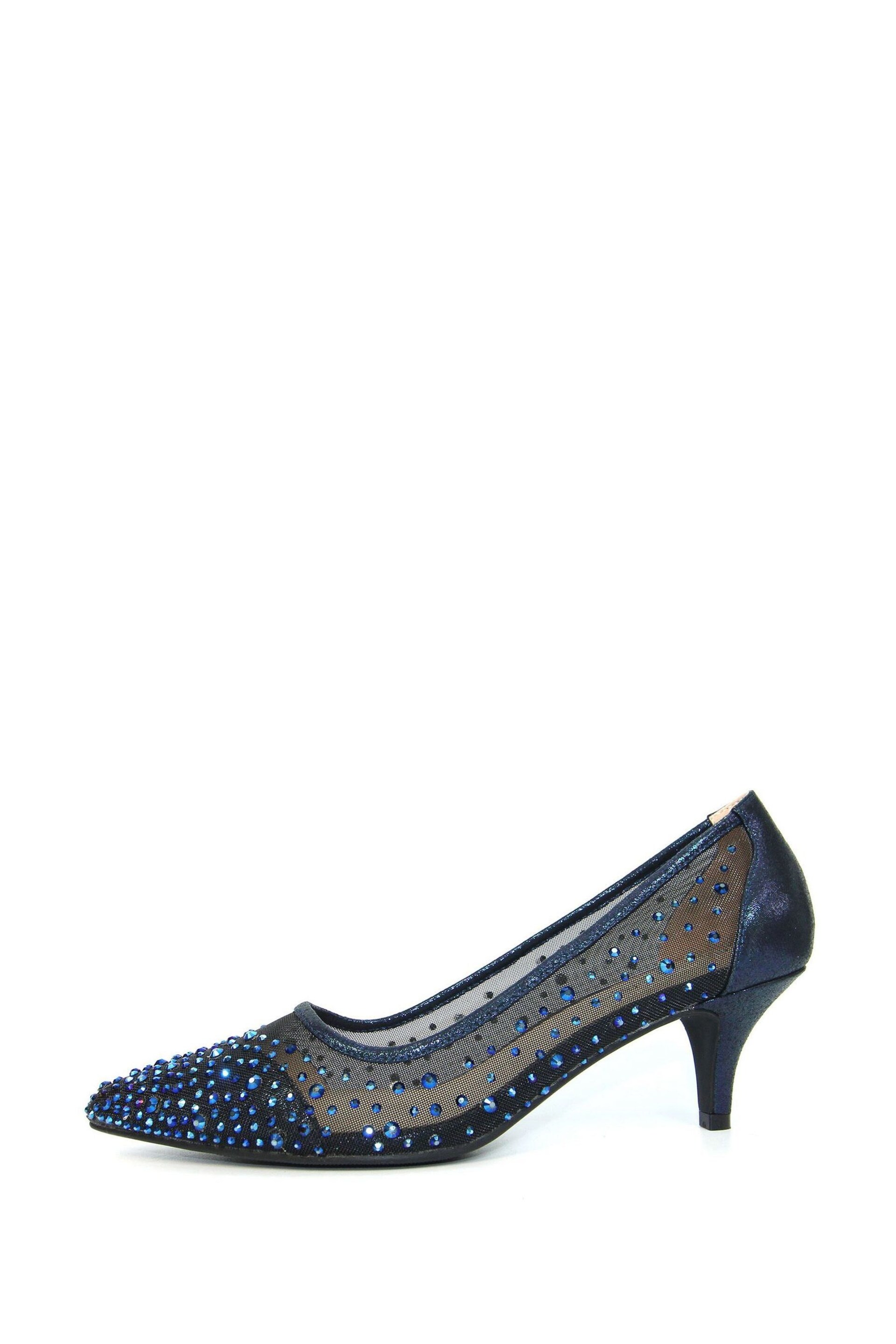 Lunar Silver Alisha Gemstone Kitten Heel Shoes - Image 4 of 4