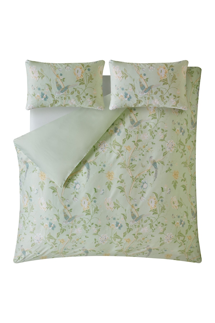 Laura Ashley Eau de Nil Green Summer Palace 100% Cotton Duvet Cover and Pillowcase Set - Image 5 of 5