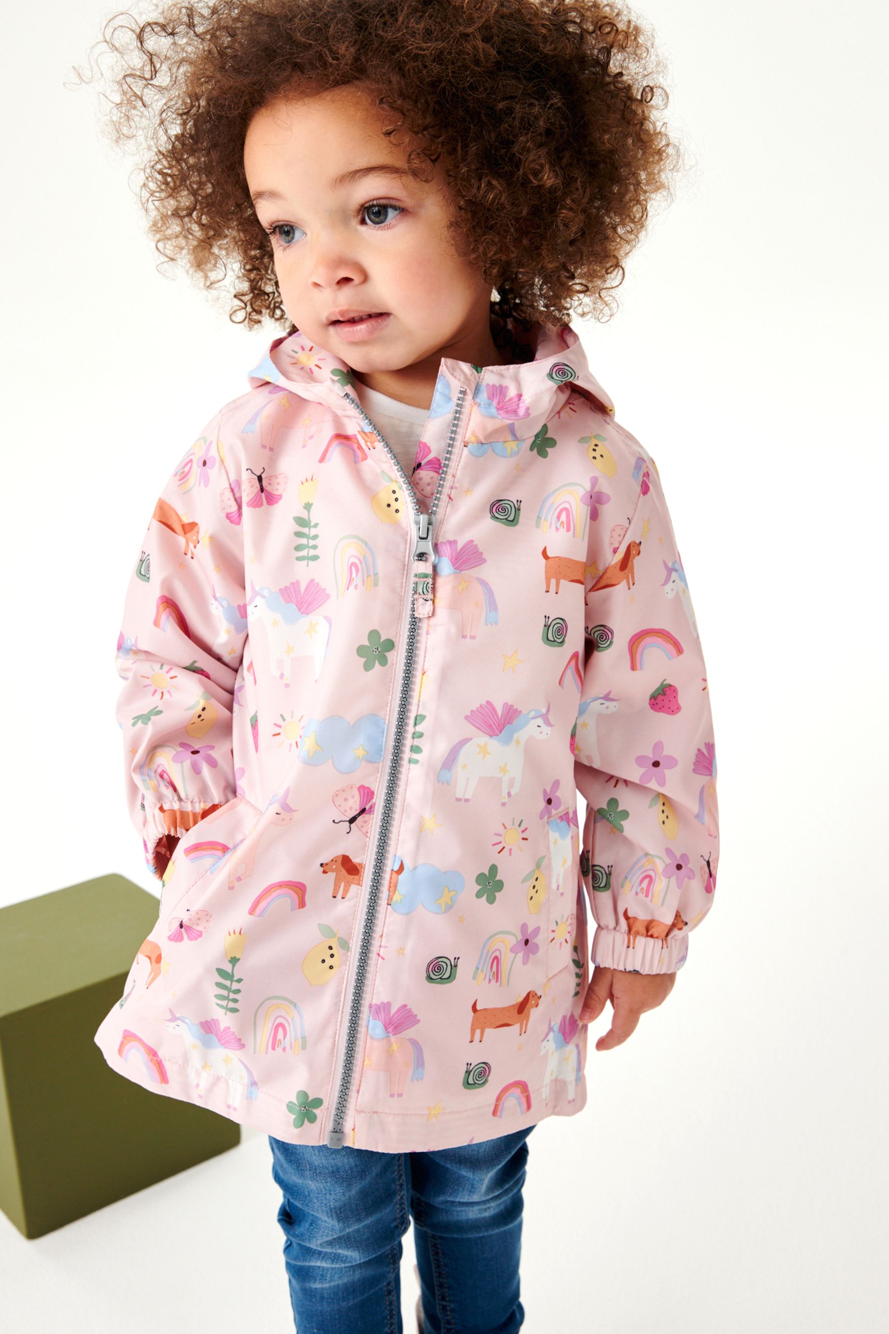 Buy Pink Unicorn Shower Resistant Printed Cagoule Jacket 3mths 7yrs from Next Luxembourg
