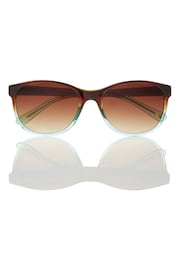 Joules Brown/Teal Blue Small Classic Graduated Bi-Colour Sunglasses - Image 2 of 3