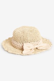 Natural Scalloped Edge Straw Hat (1-10yrs) - Image 1 of 2