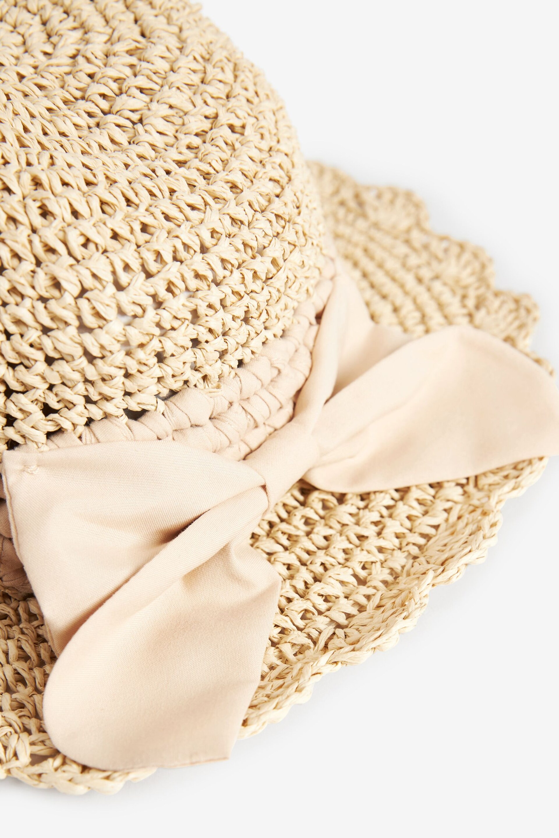 Natural Scalloped Edge Straw Hat (1-10yrs) - Image 2 of 2