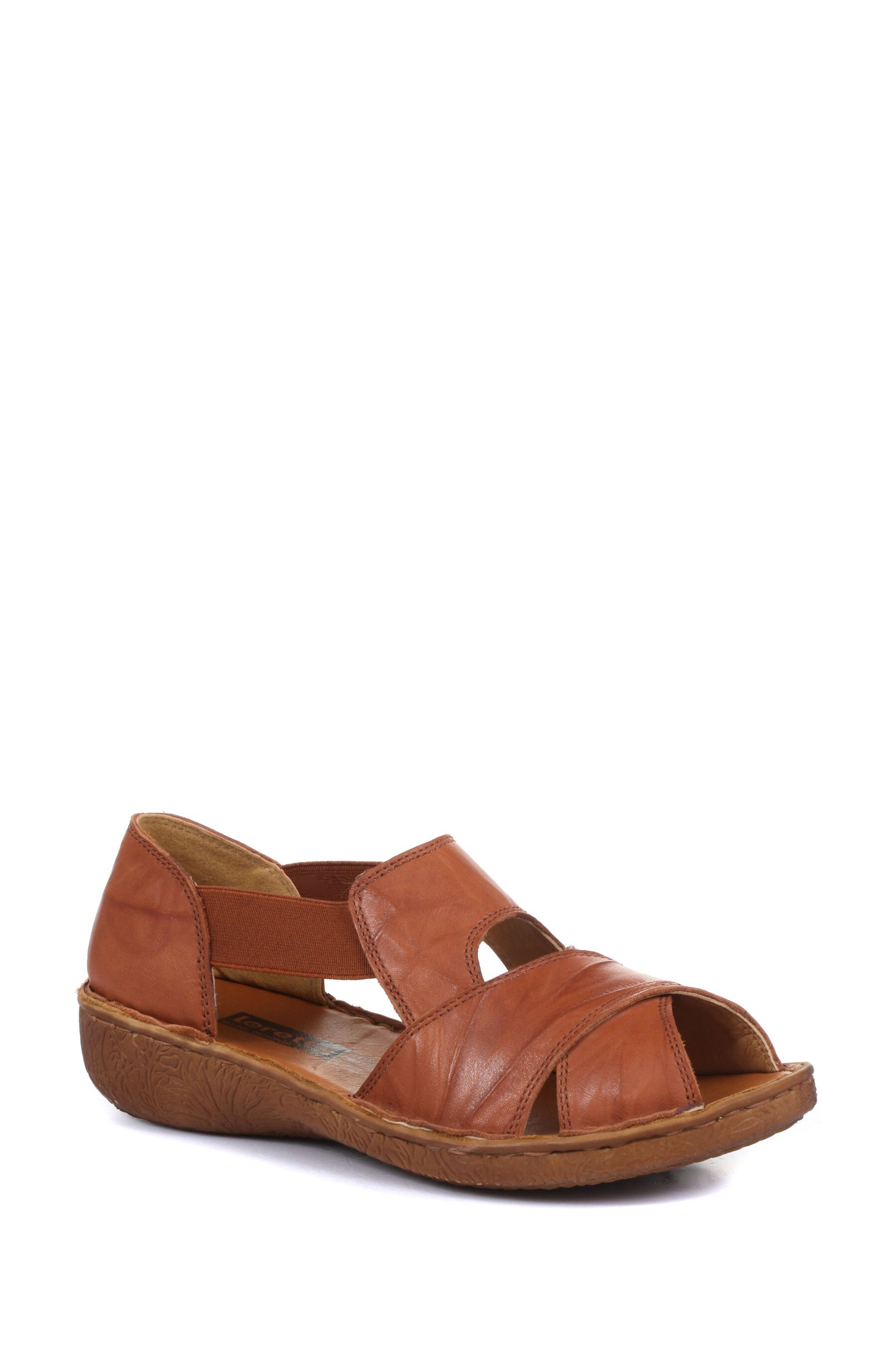 Ladies wide fit tan sandals sale