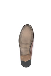 Jones Bootmaker Mens Riverside Woven Leather Loafers - Image 6 of 6