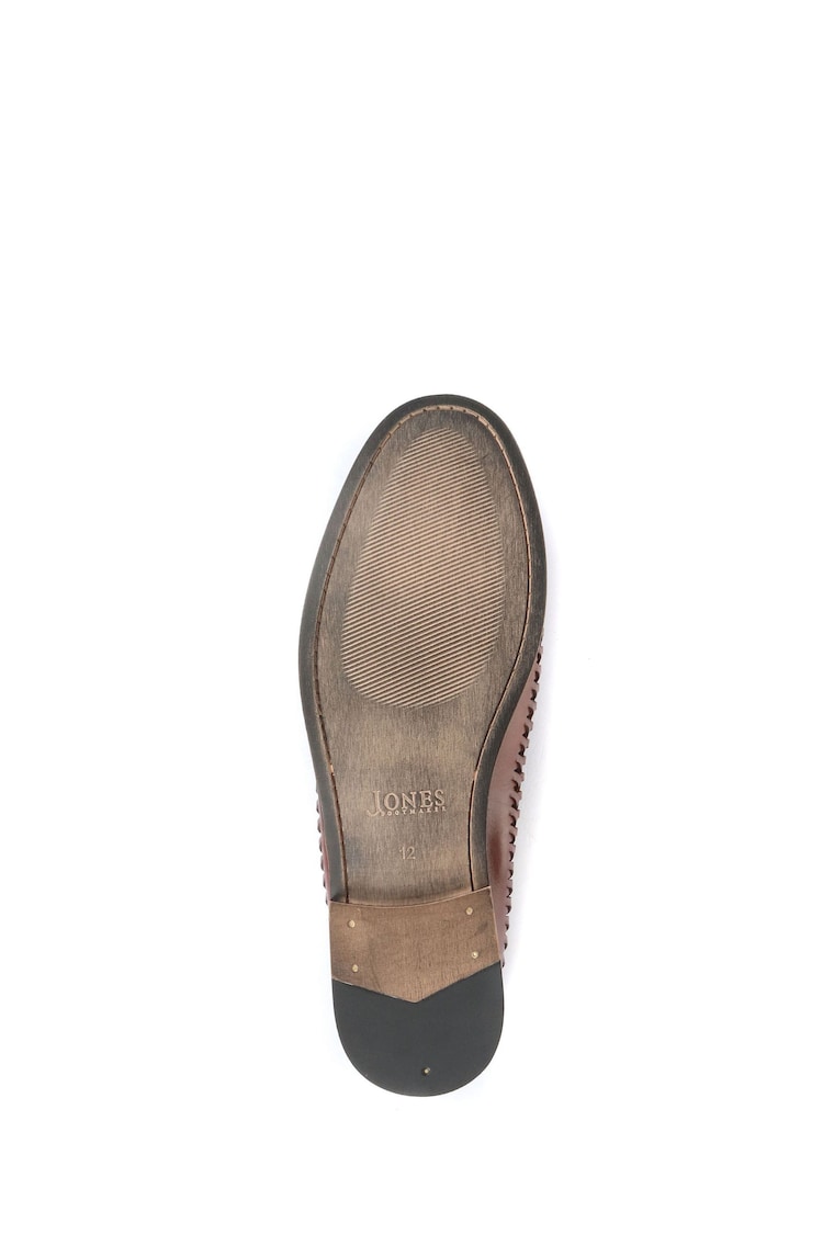 Jones Bootmaker Mens Riverside Woven Leather Loafers - Image 6 of 6