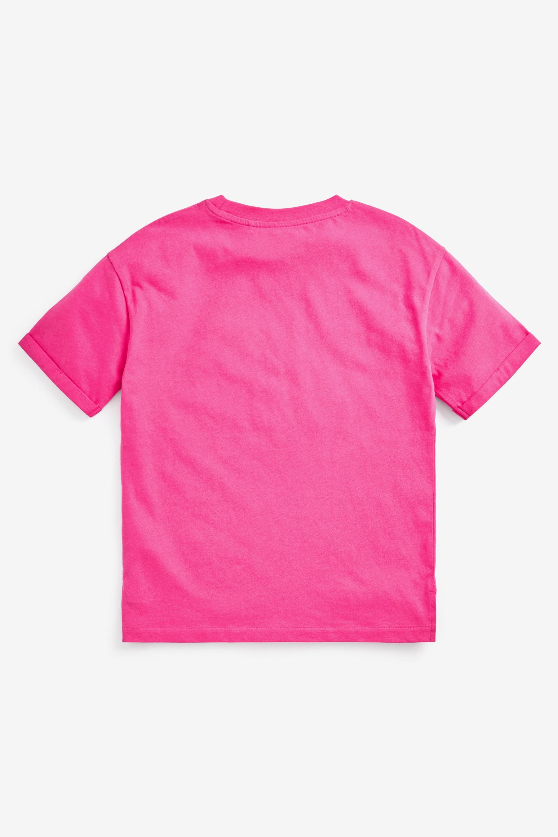Magenta Pink Oversized 100 Cotton T Shirt 3 16yrs