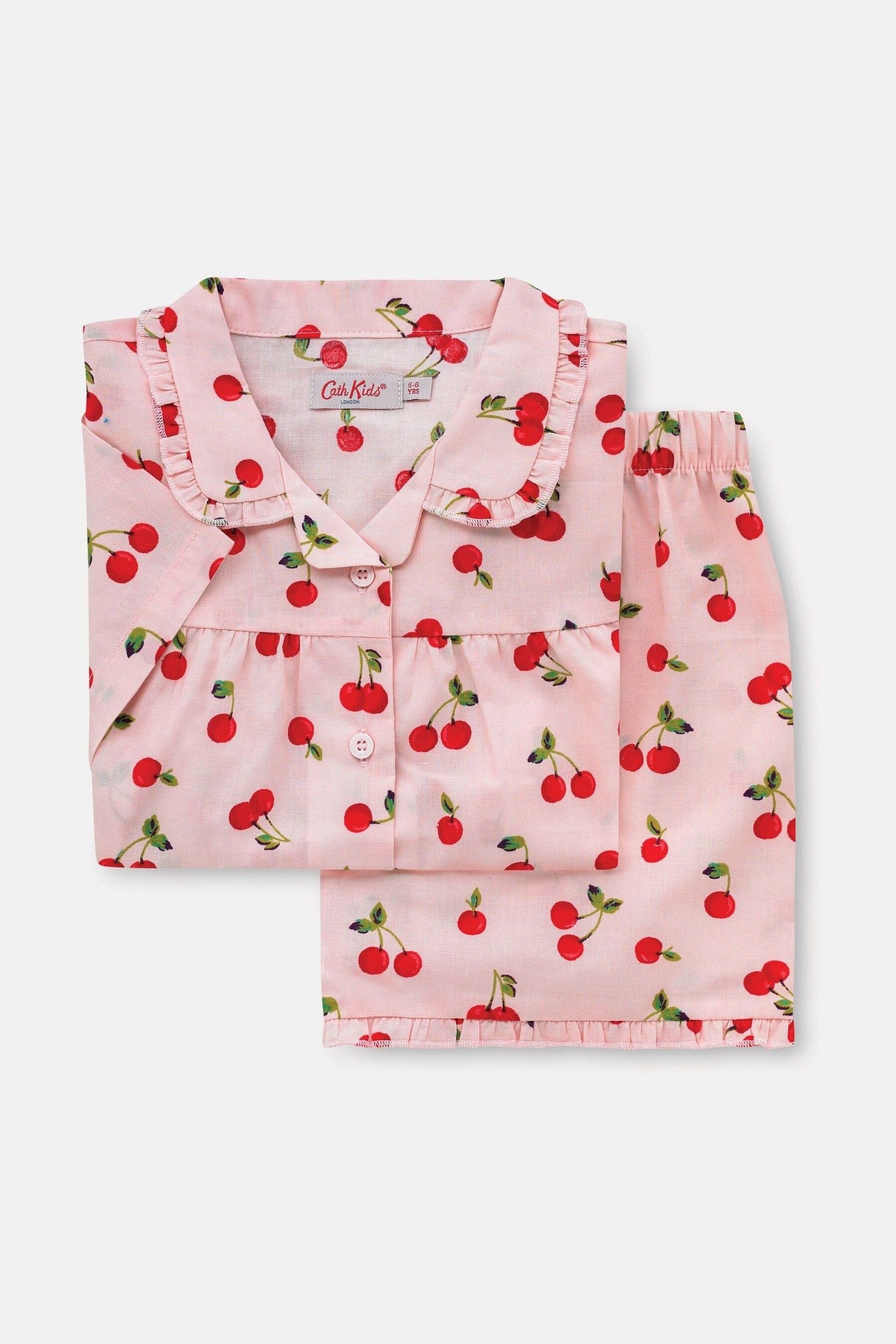 Buy Cath Kidston Pink Kids 100 Cotton Cherries Short Sleeve Woven Pyjamas from Next Malta