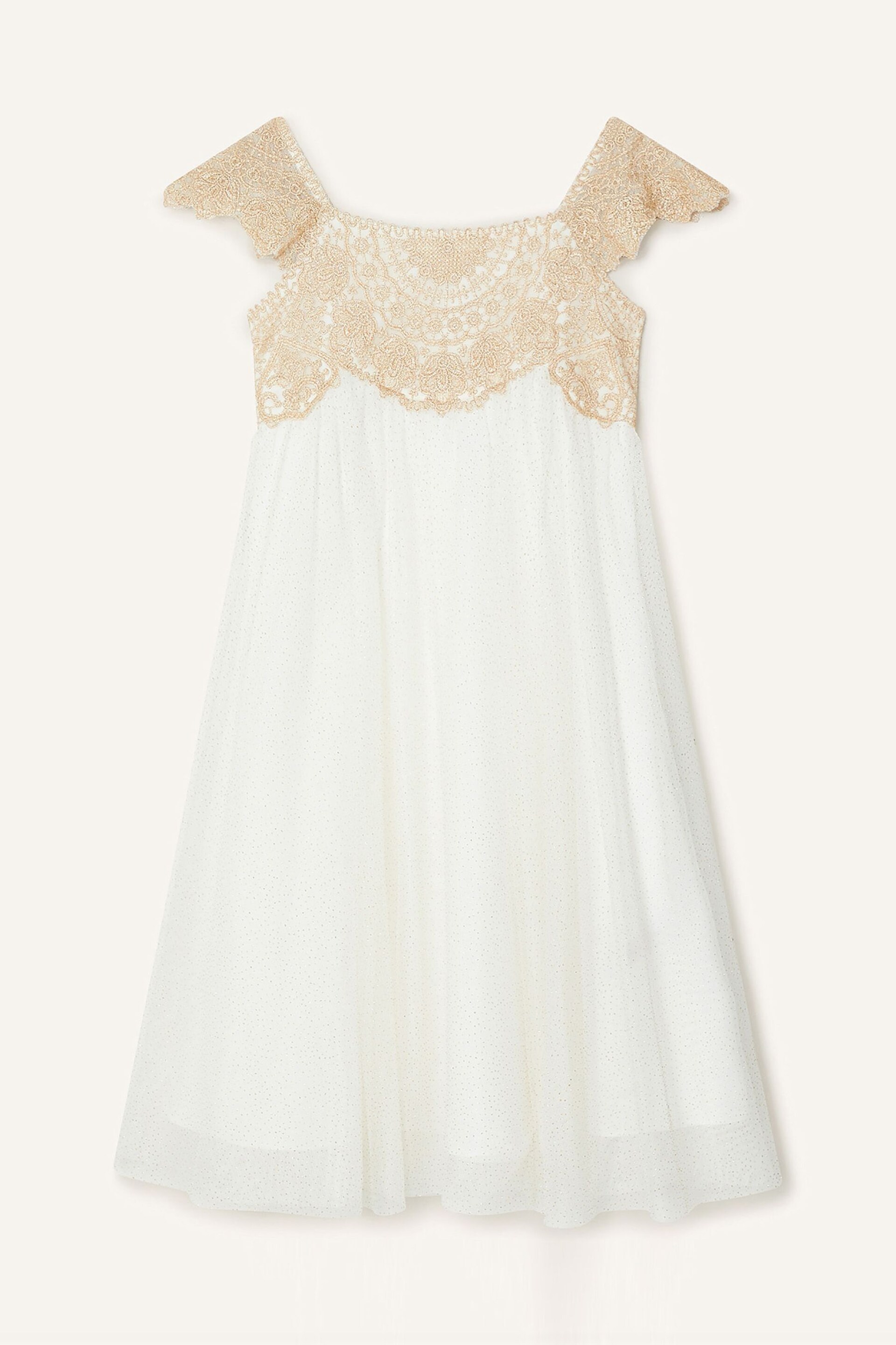 Monsoon Gold Estella Embroidered Dress - Image 1 of 3