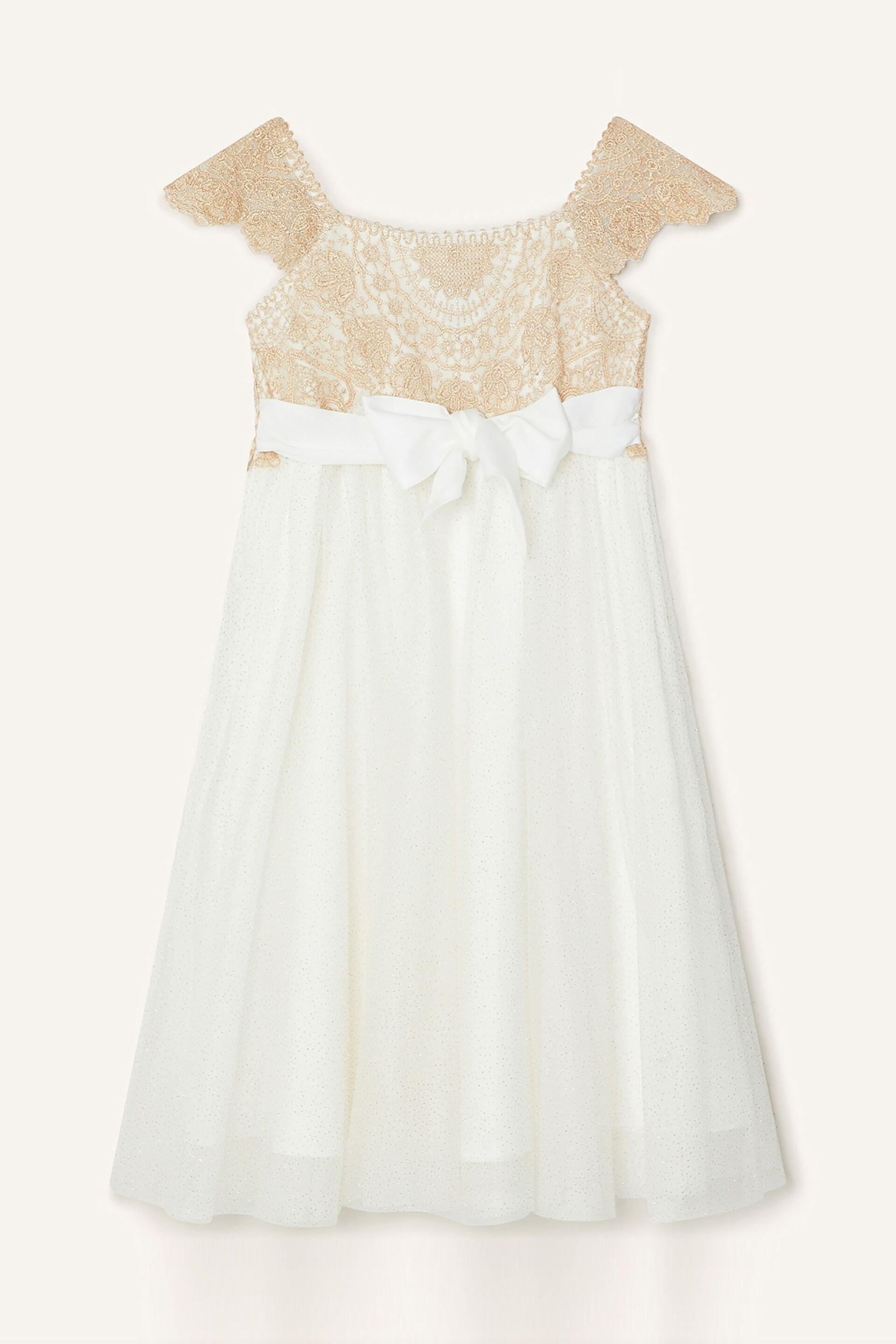 Monsoon Gold Estella Embroidered Dress - Image 2 of 3