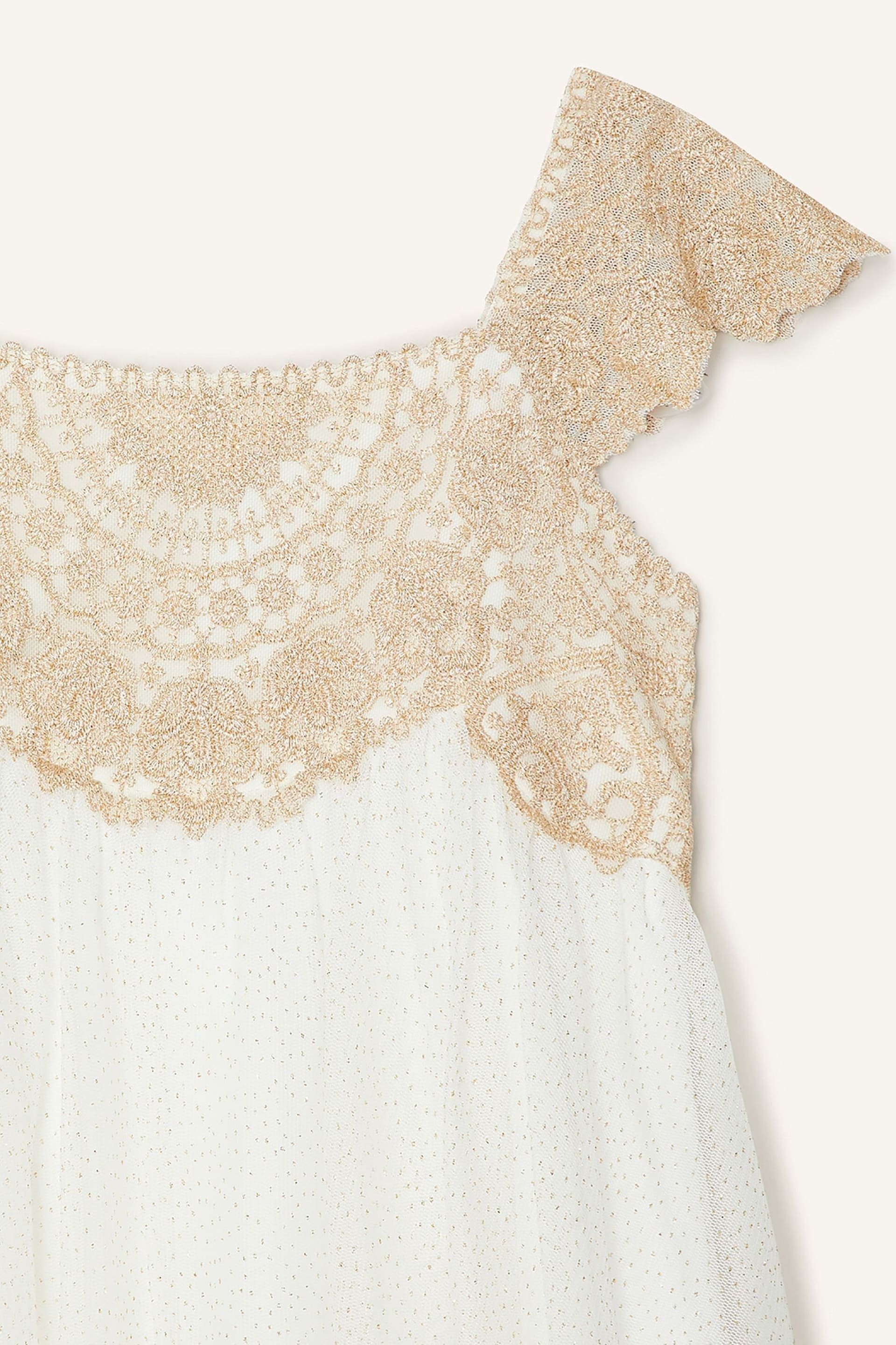 Monsoon Gold Estella Embroidered Dress - Image 3 of 3