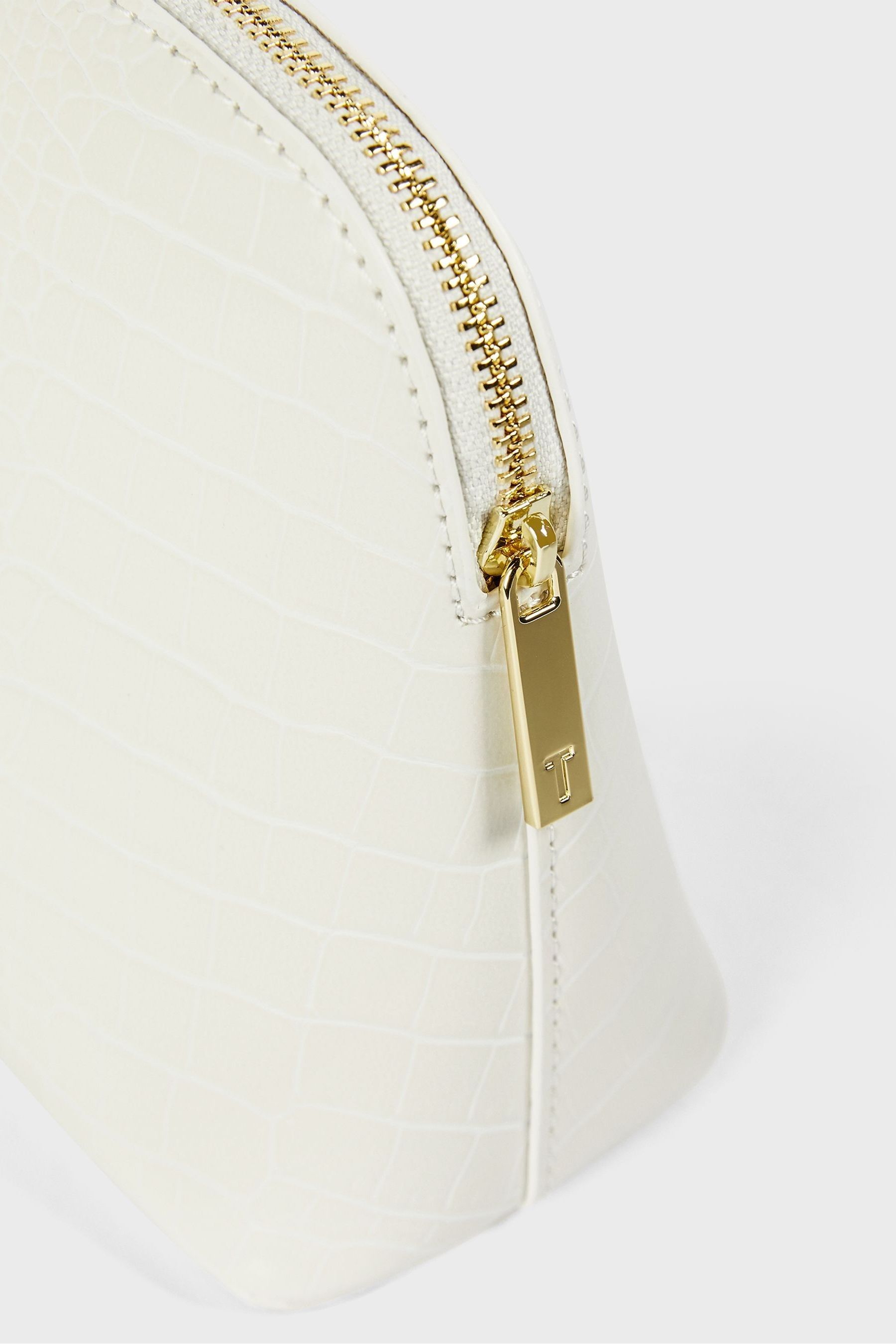 Buy Ted Baker Nude Crocala Croc Detail Debossed Makeup Bag from Next USA