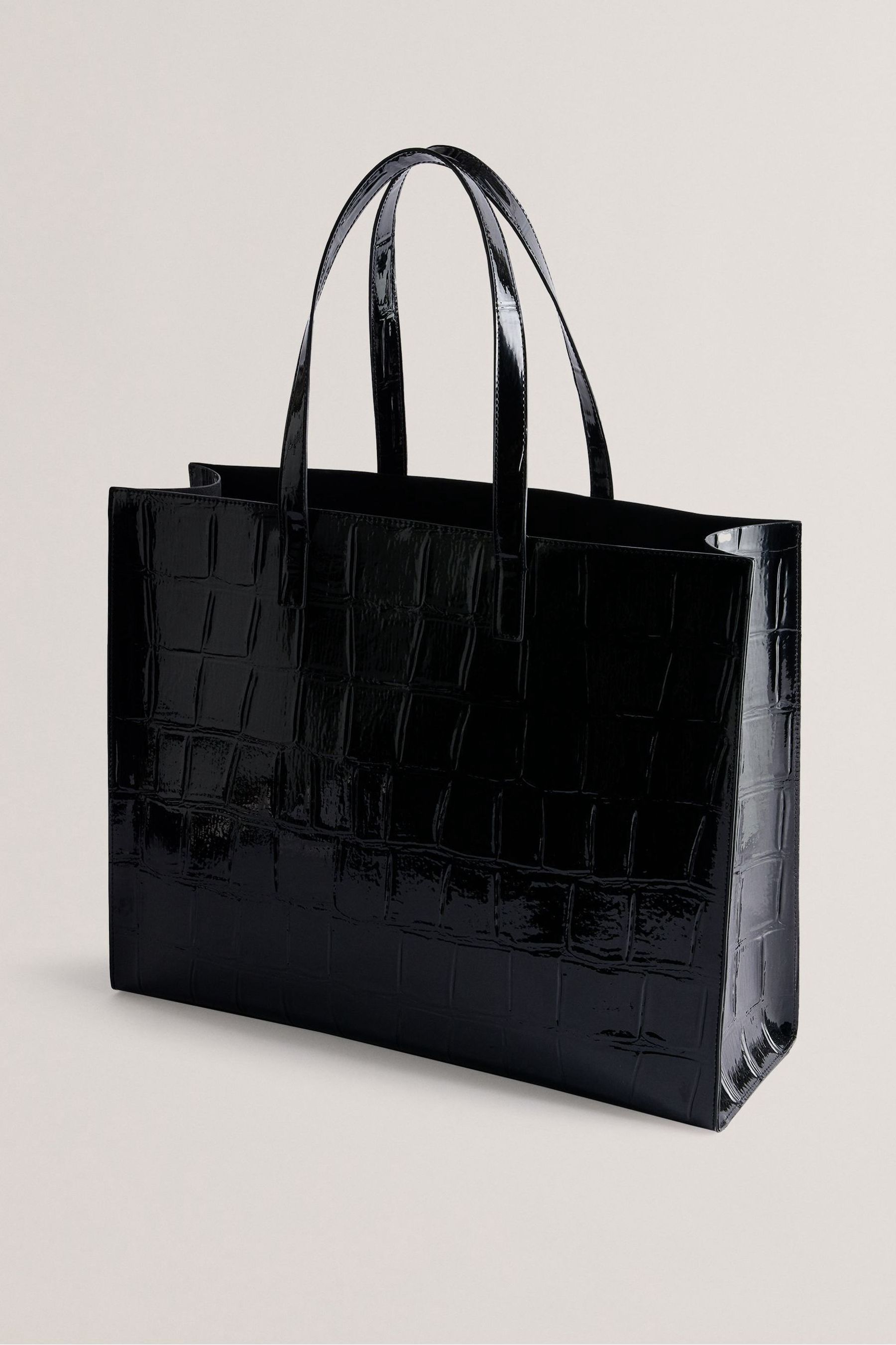 Buy Ted Baker Black Allicon Croc Effect Detail Ew Icon Bag from Next Luxembourg