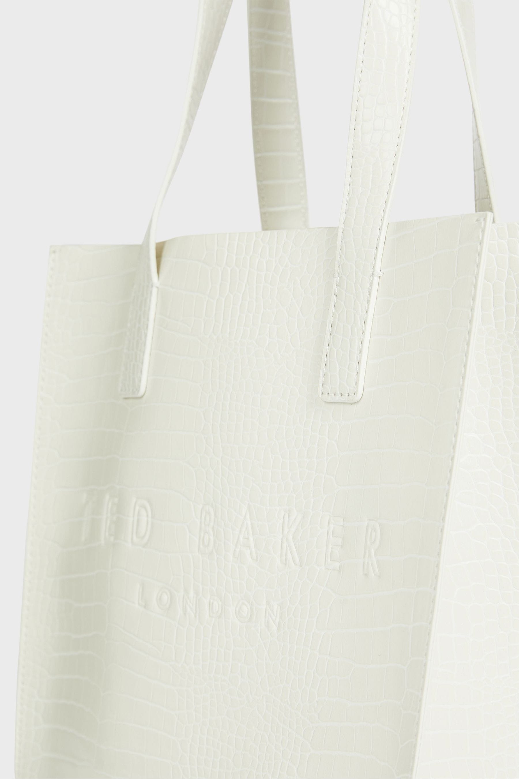 Buy Ted Baker White Reptcon Croc Detail Small Icon Bag from Next USA
