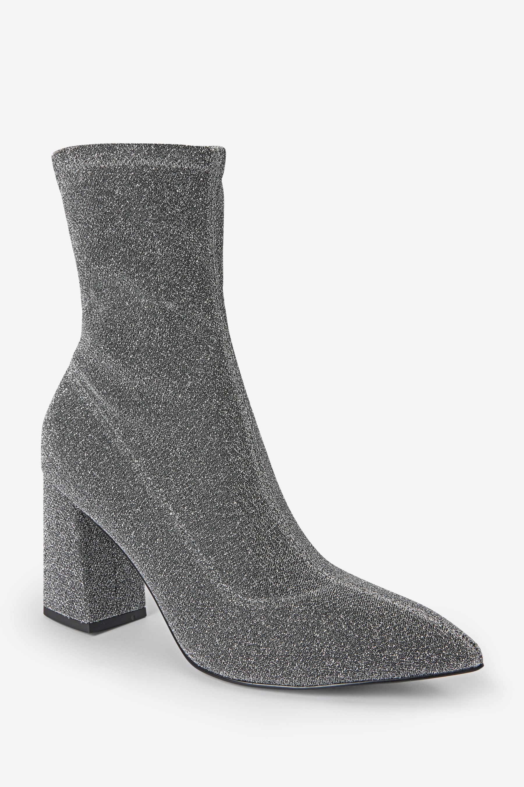 Buy Shimmer Pointed Sock Boots from Next Luxembourg