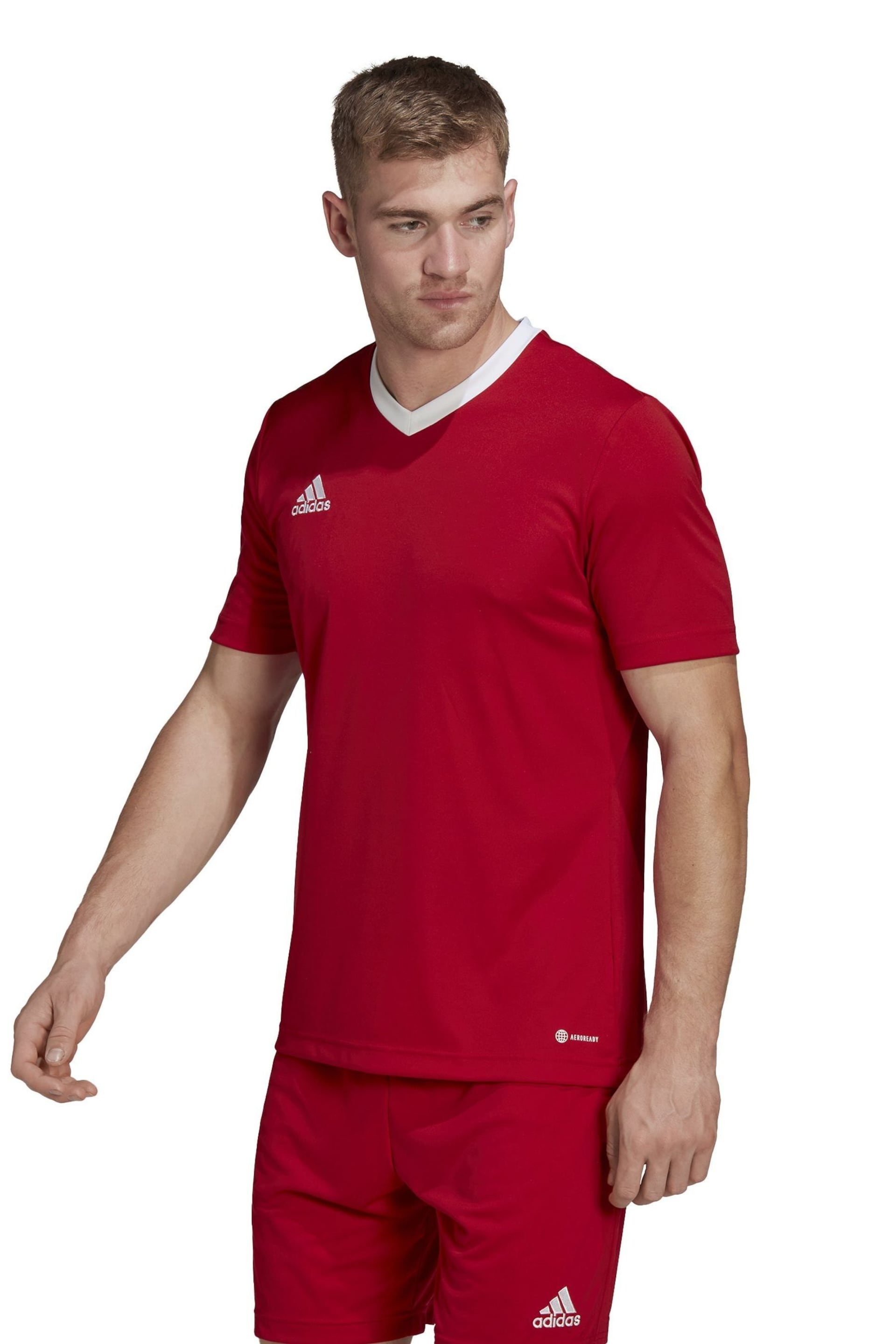 adidas Red Football Entrada Jersey - Image 1 of 8
