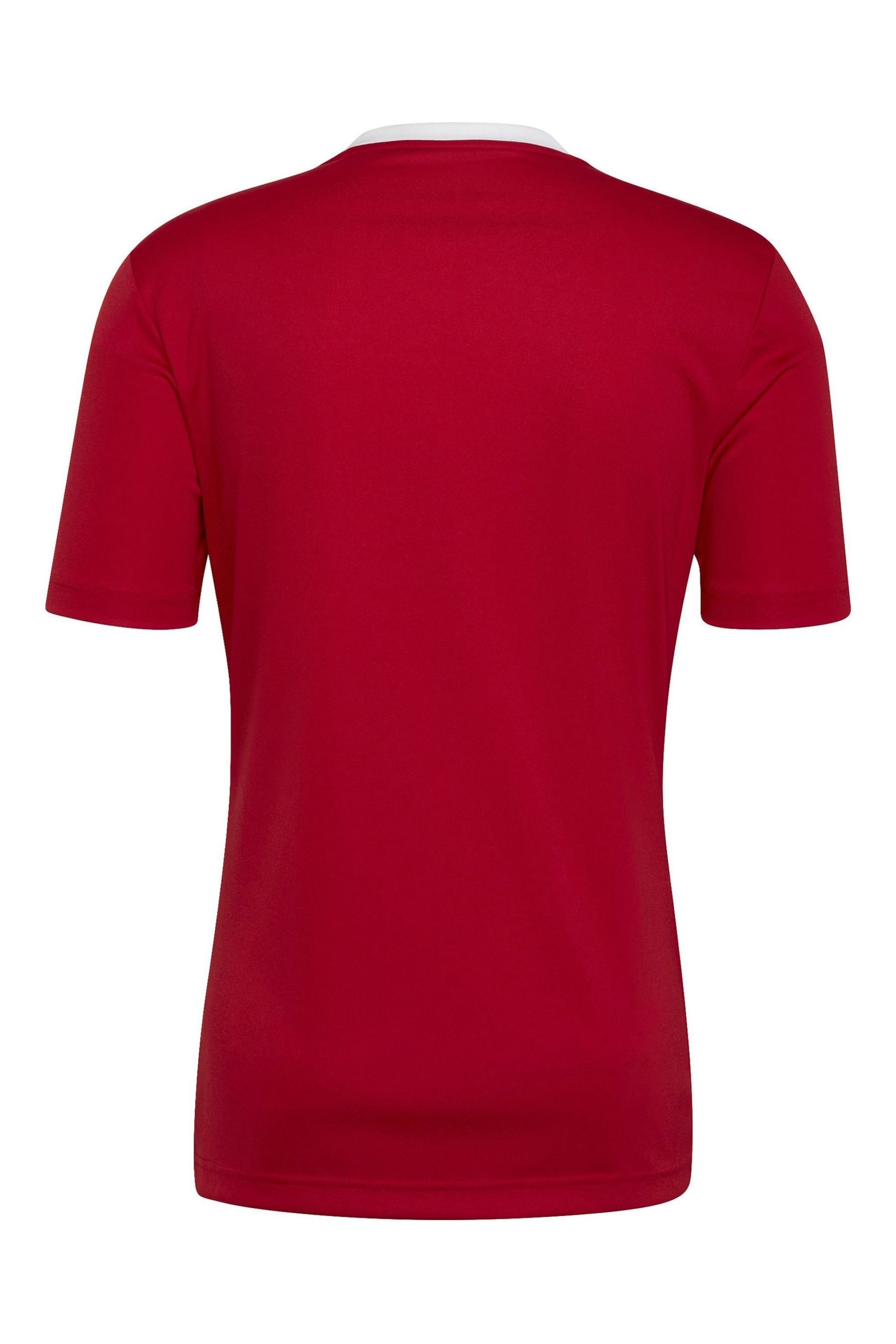 adidas Red Football Entrada Jersey - Image 8 of 8