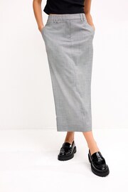 Black/White Tailored Check Column Skirt - Image 3 of 7