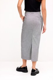 Black/White Tailored Check Column Skirt - Image 4 of 7